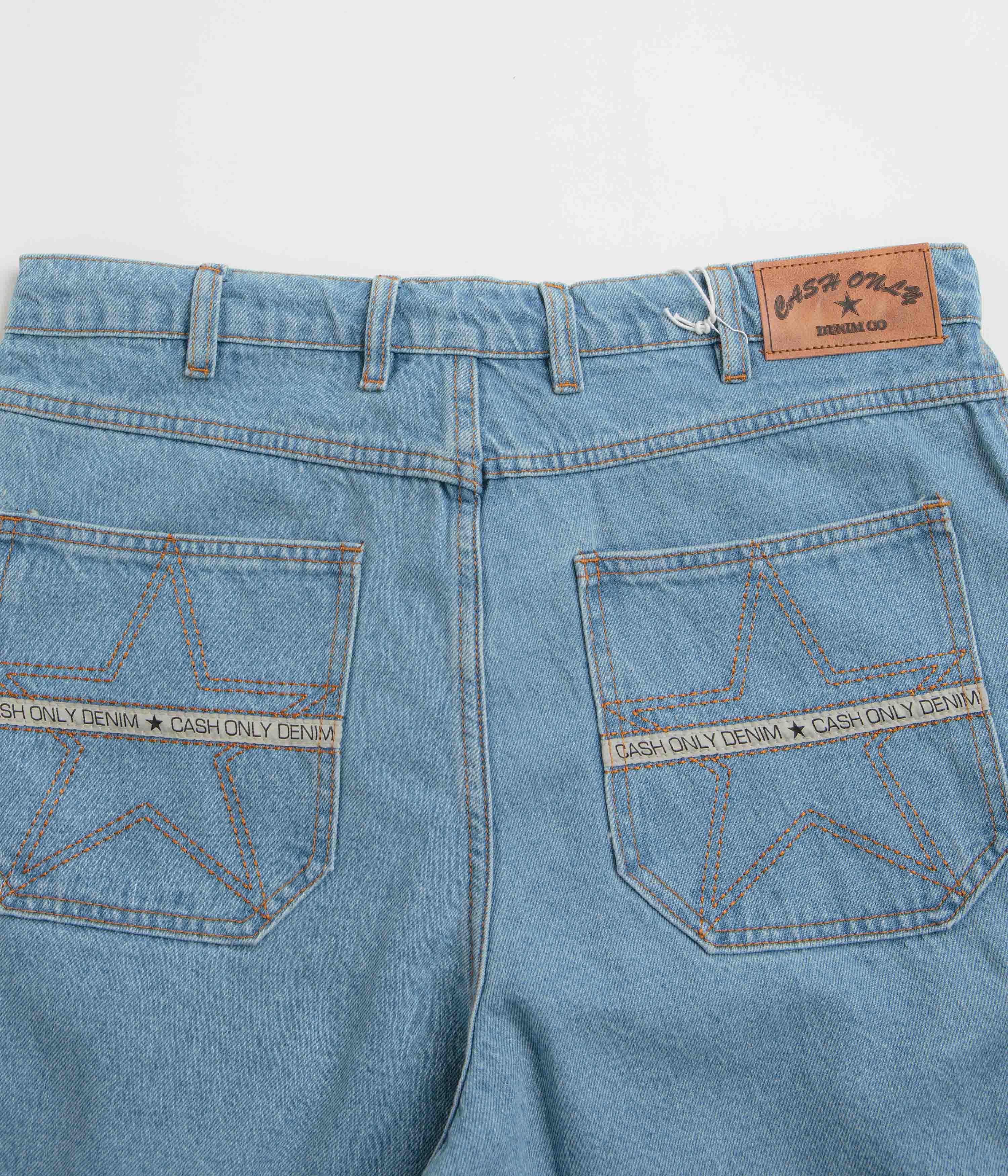 Cash Only Athletics Denim Shorts - Washed Indigo - Image 8