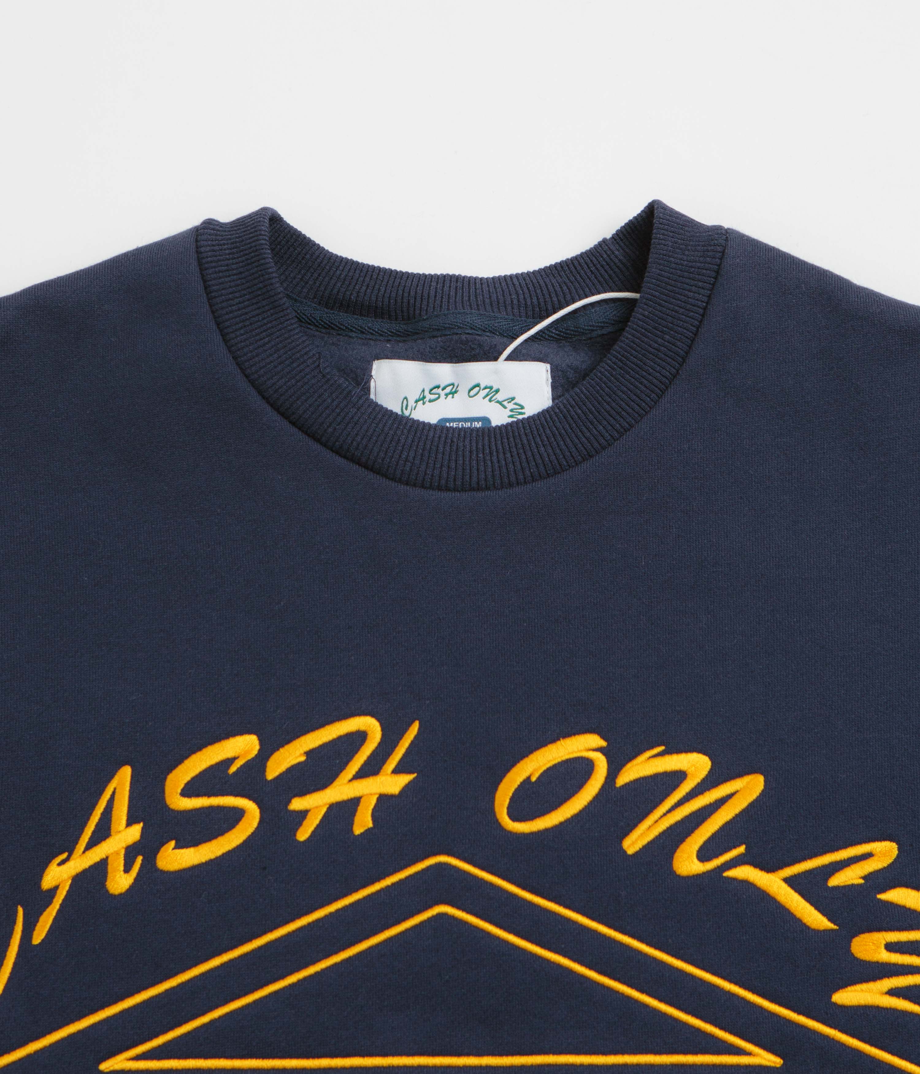 Cash Only Bank Crewneck Sweatshirt - Deep Navy - Image 3