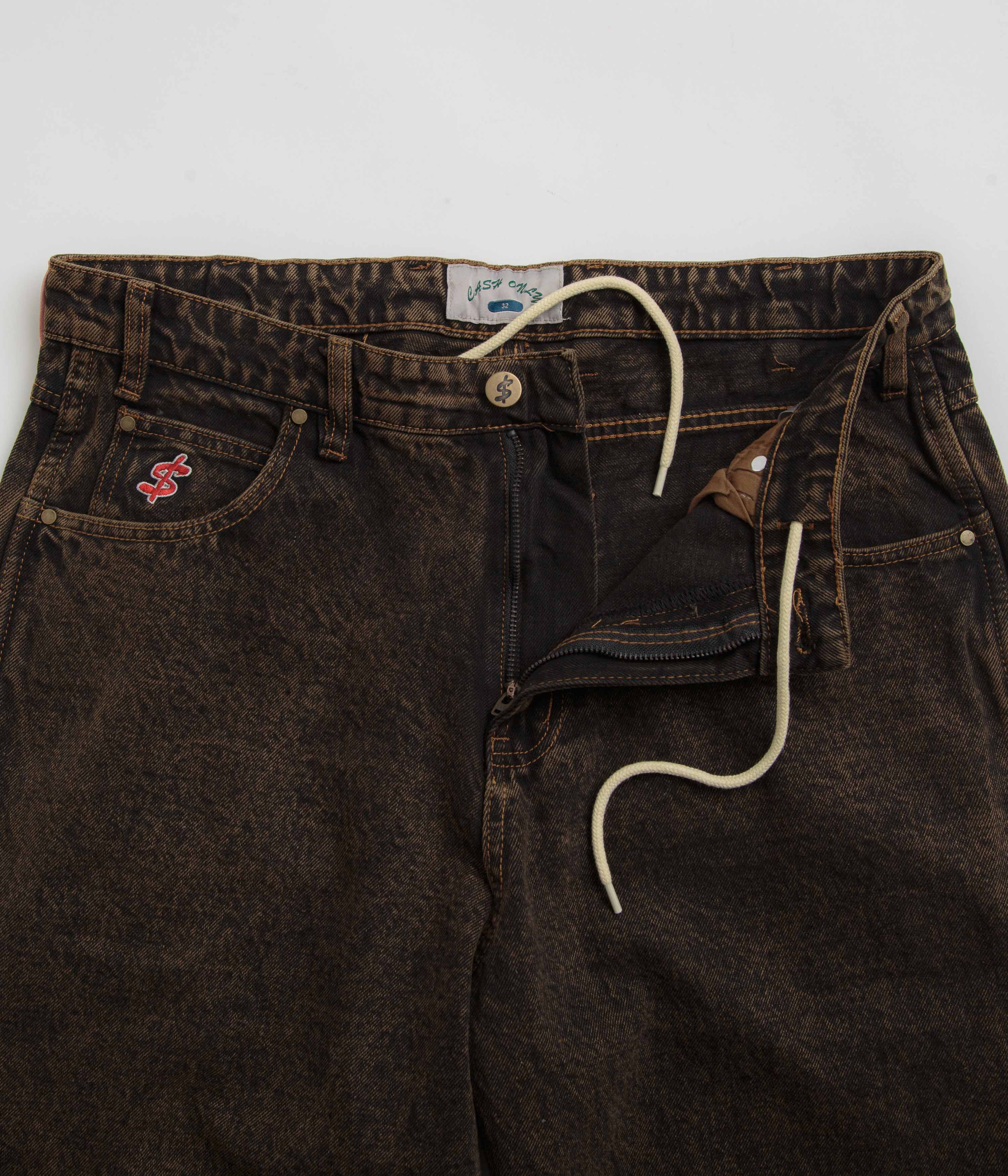 Cash Only Blockout Denim Jeans - Acid Brown Wash - Image 5