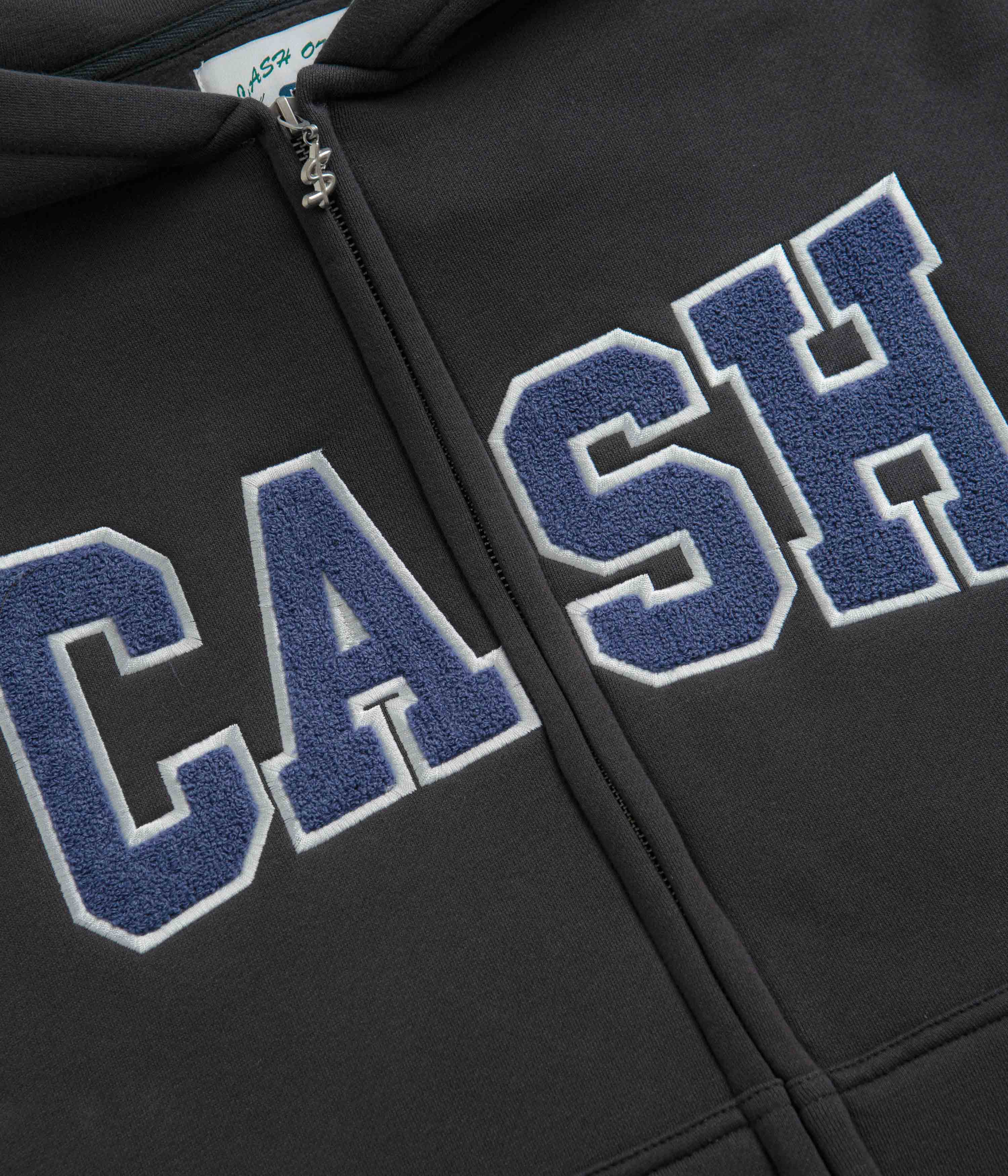 Cash Only Campus Zip-Thru Hoodie - Black / Blue - Image 3