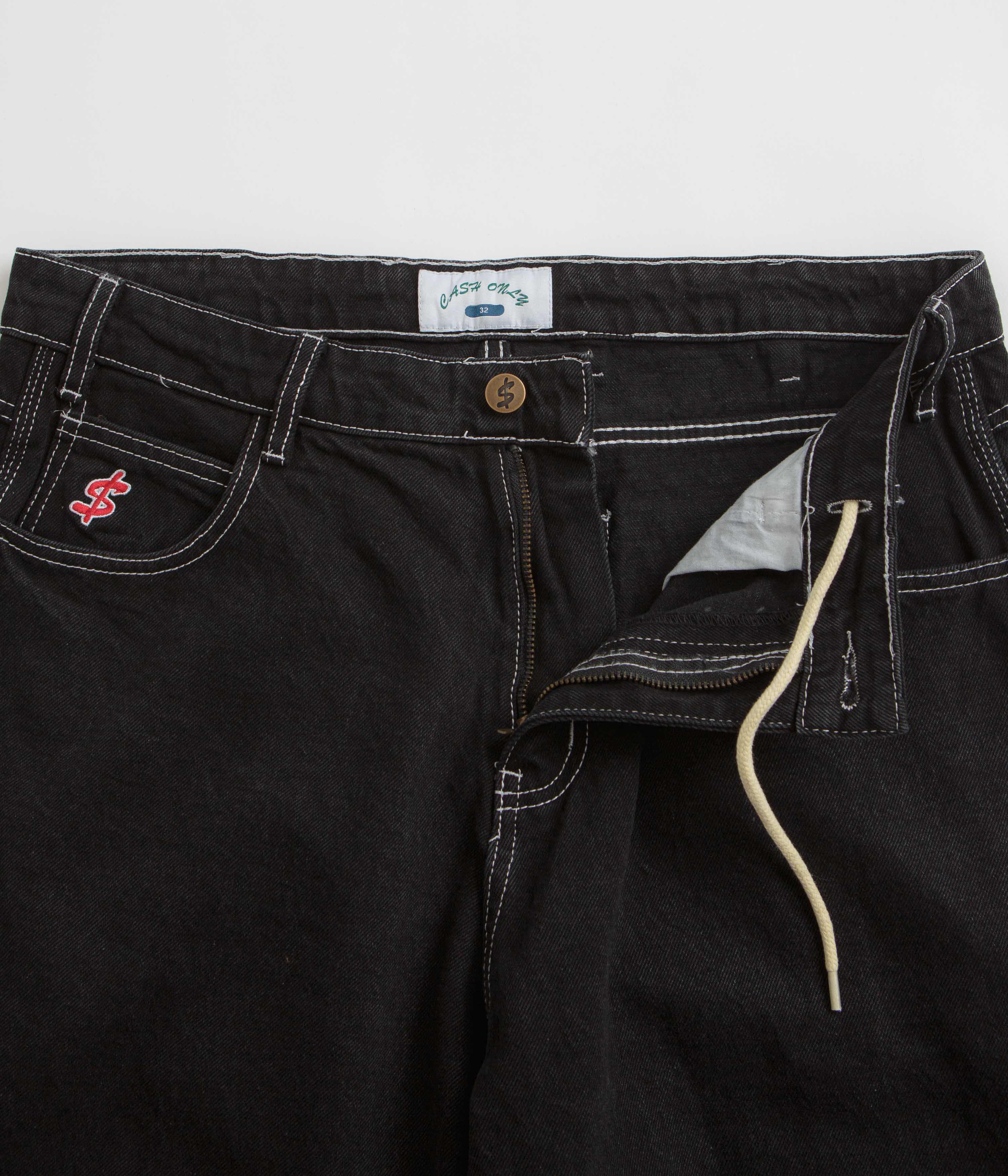 Cash Only Carpenter Baggy Jeans - Flat Black - Image 7