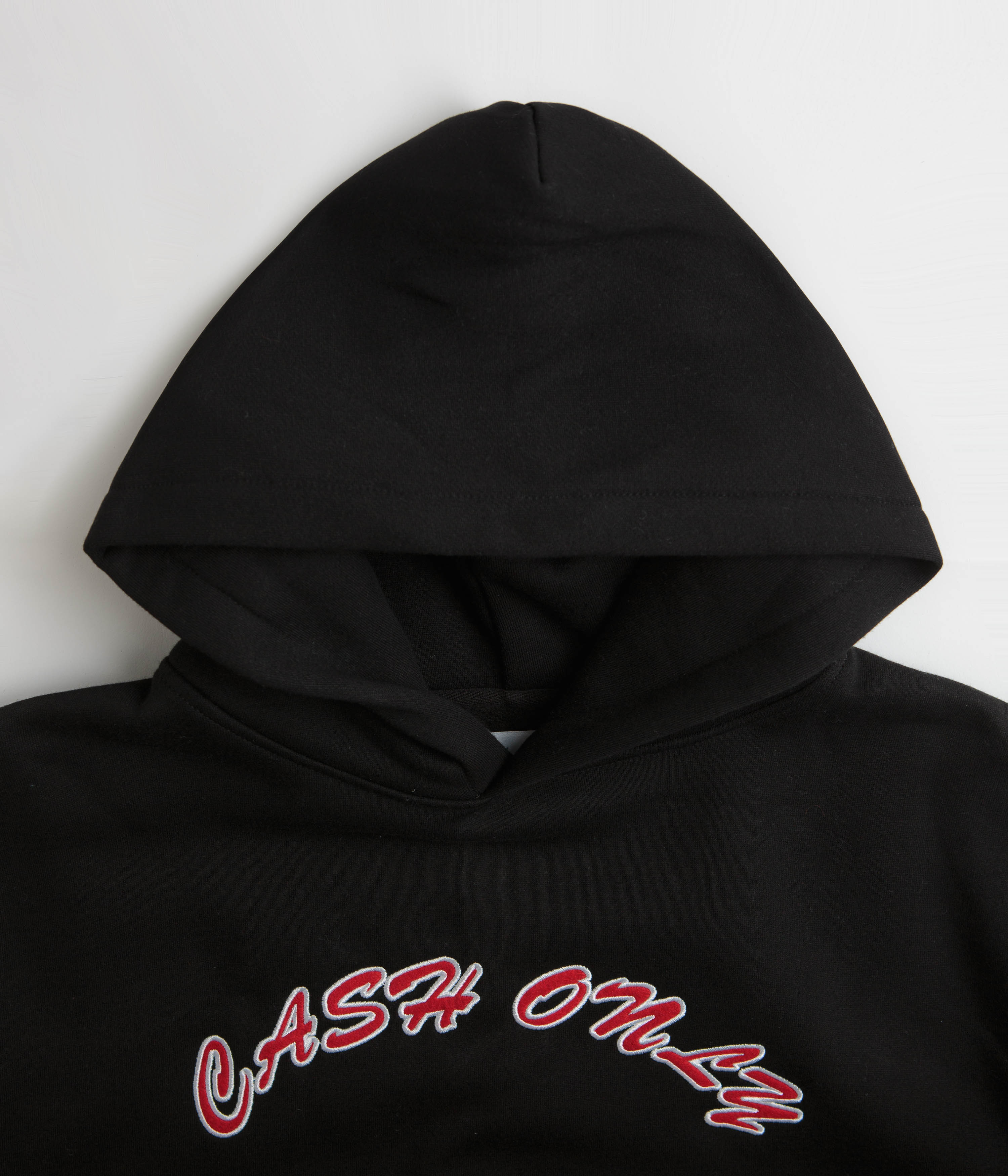 Cash Only Felt Applique Logo Hoodie - Black - Image 4