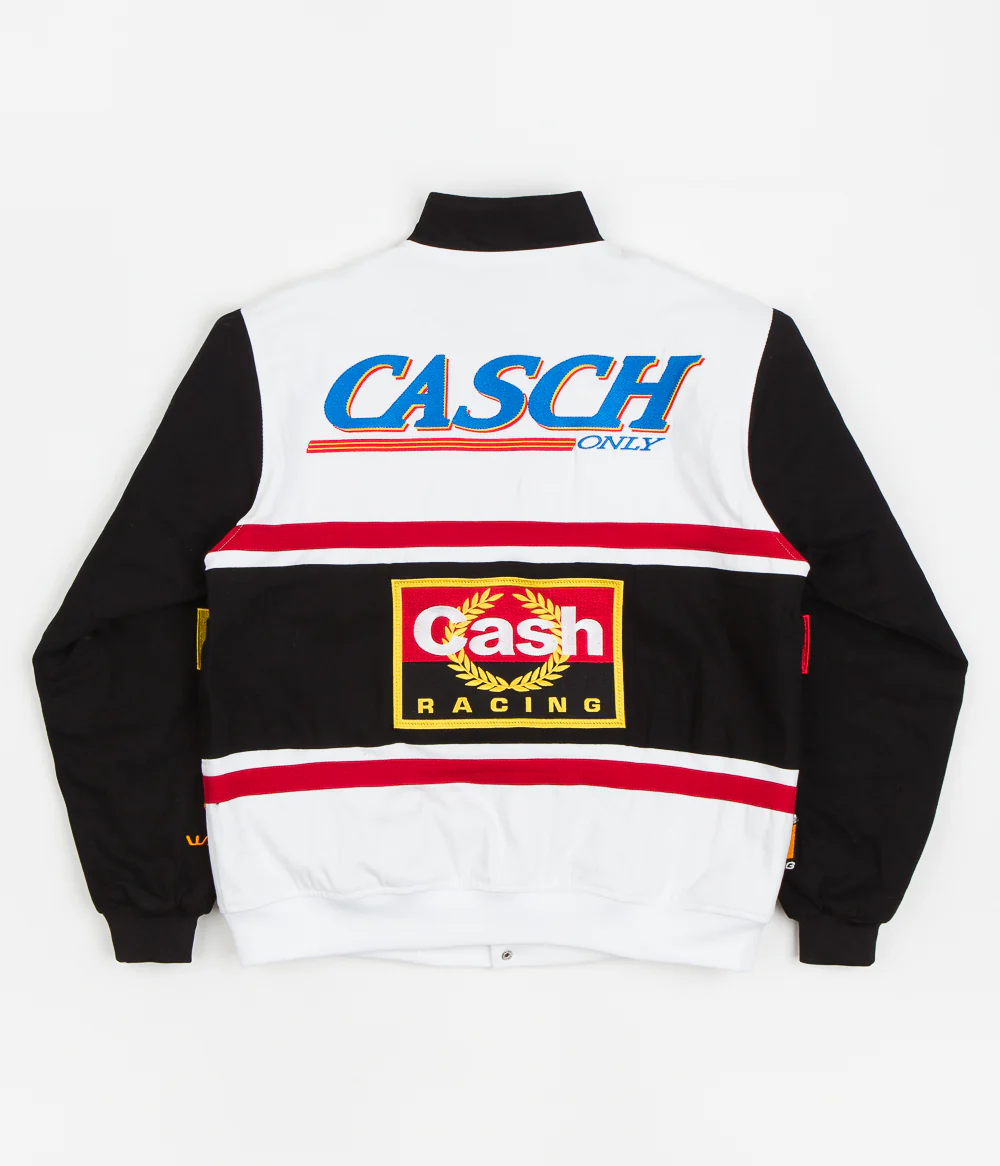 Cash Only Racing Jacket - White / Black - Image 2