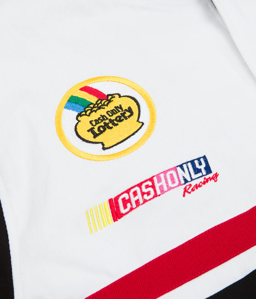 Cash Only Racing Jacket - White / Black - Image 4