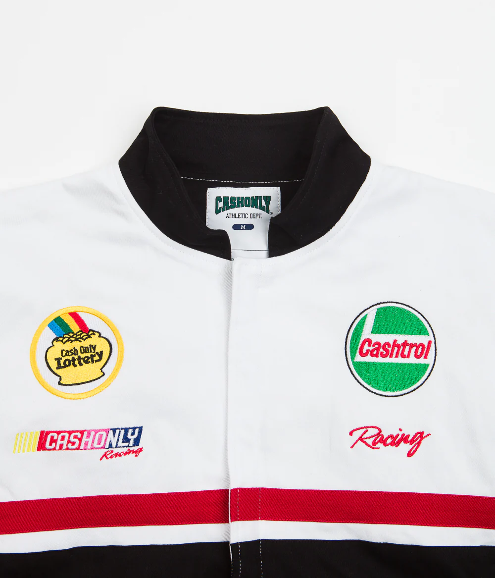 Cash Only Racing Jacket - White / Black - Image 6