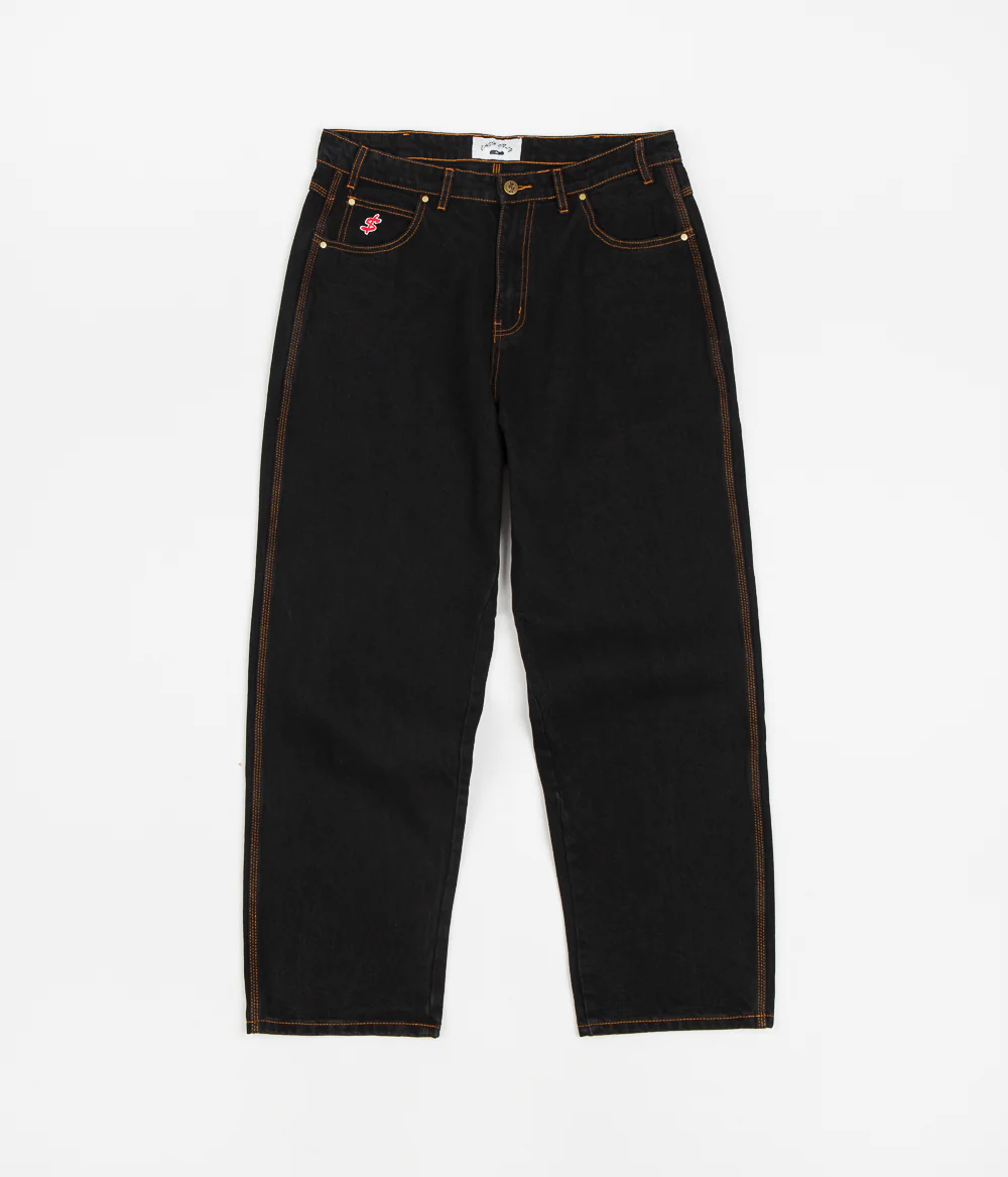 Cash Only Wrecking Baggy Jeans - Washed Black