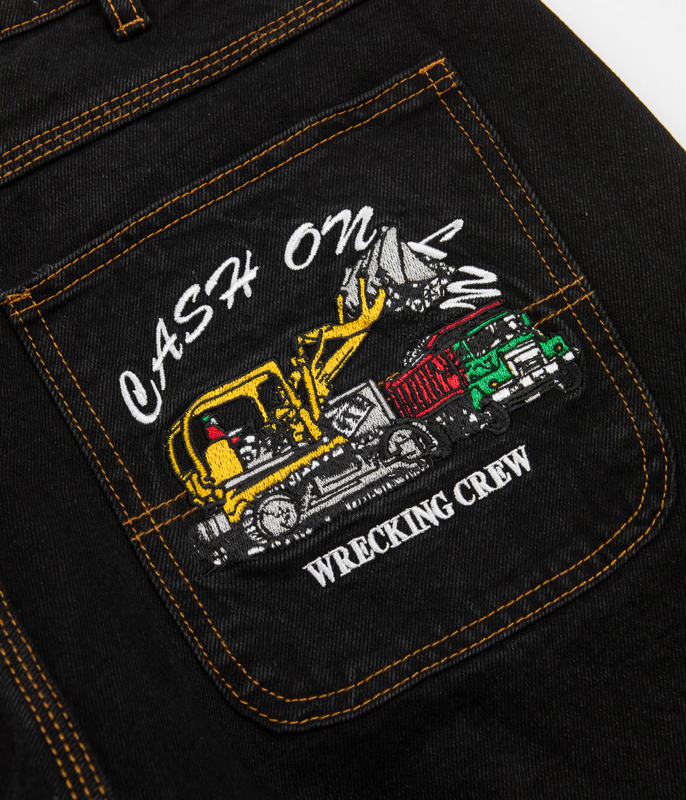 Cash Only Wrecking Baggy Jeans - Washed Black - Image 8