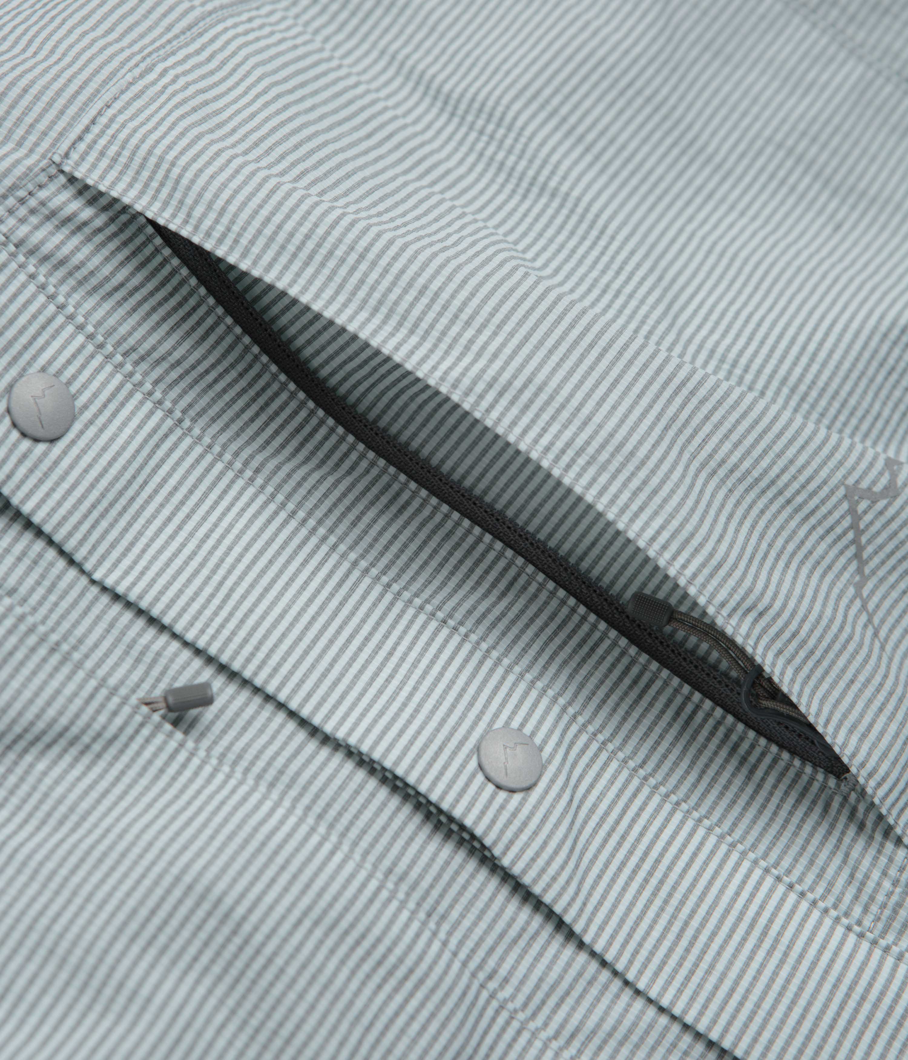 Cayl CHK 2Pocket Short Sleeve Shirt - Light Grey - Image 4
