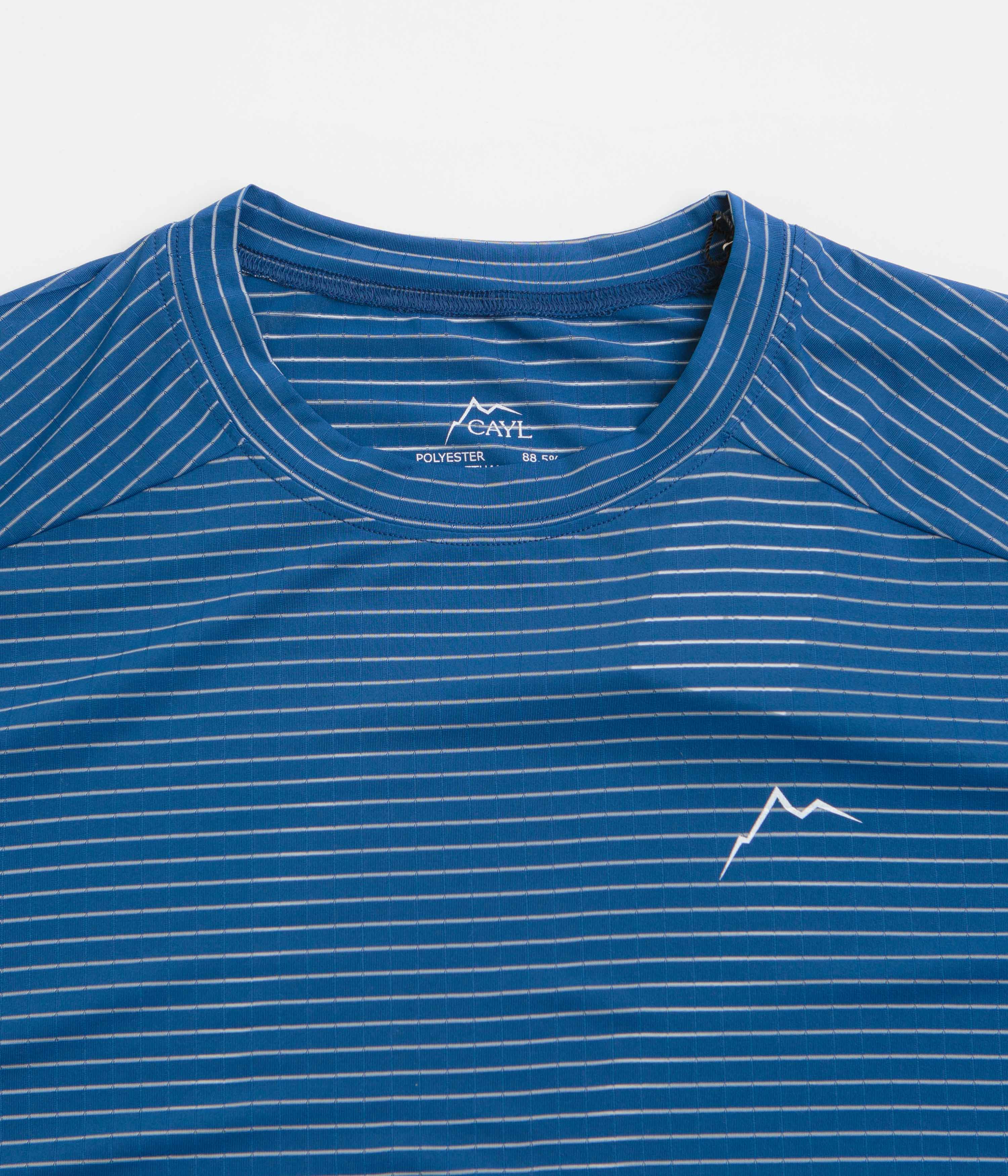Cayl Stripe Logo T-Shirt - Blue - Image 3