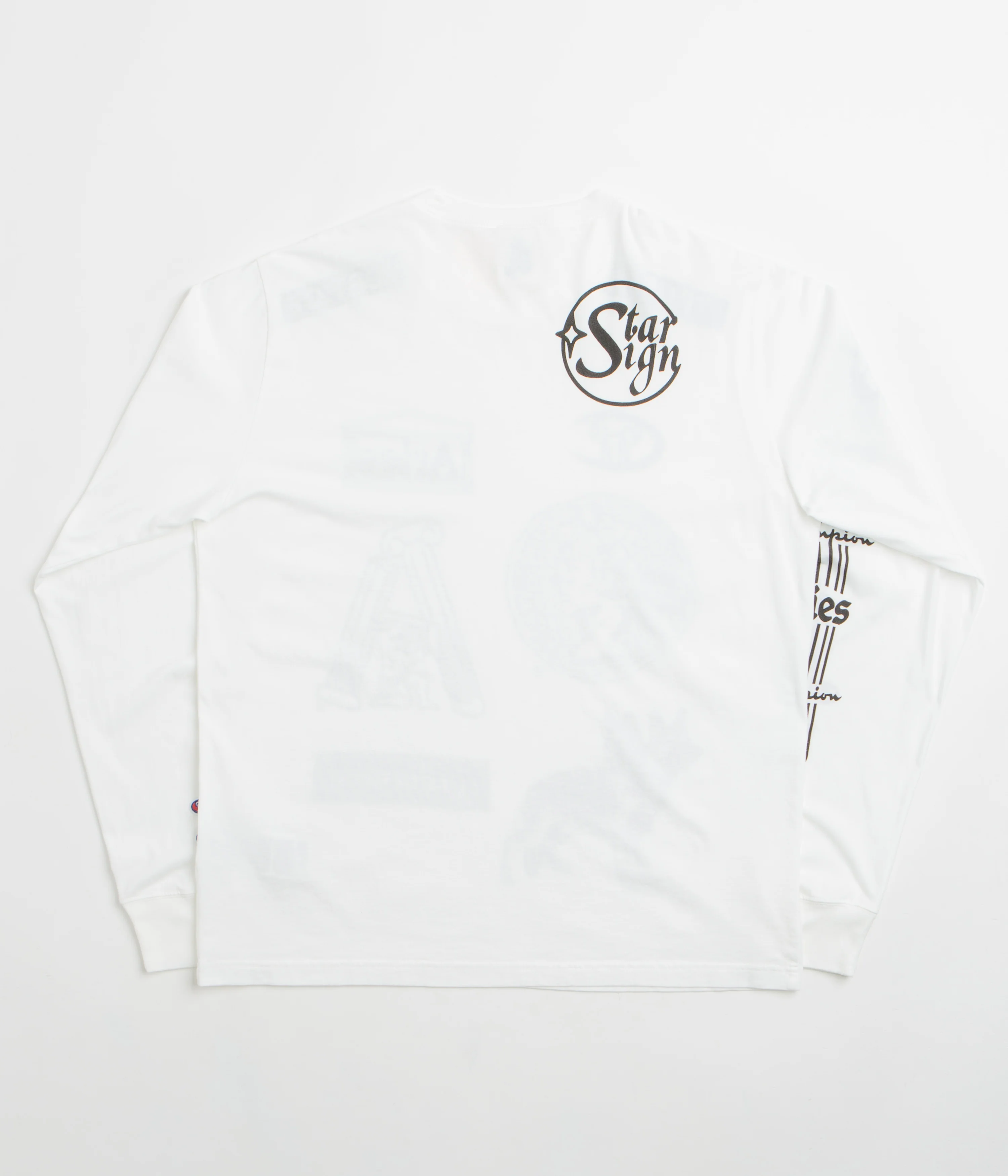 Champion x Aries Sponsor Long Sleeve T-Shirt - White - Image 2