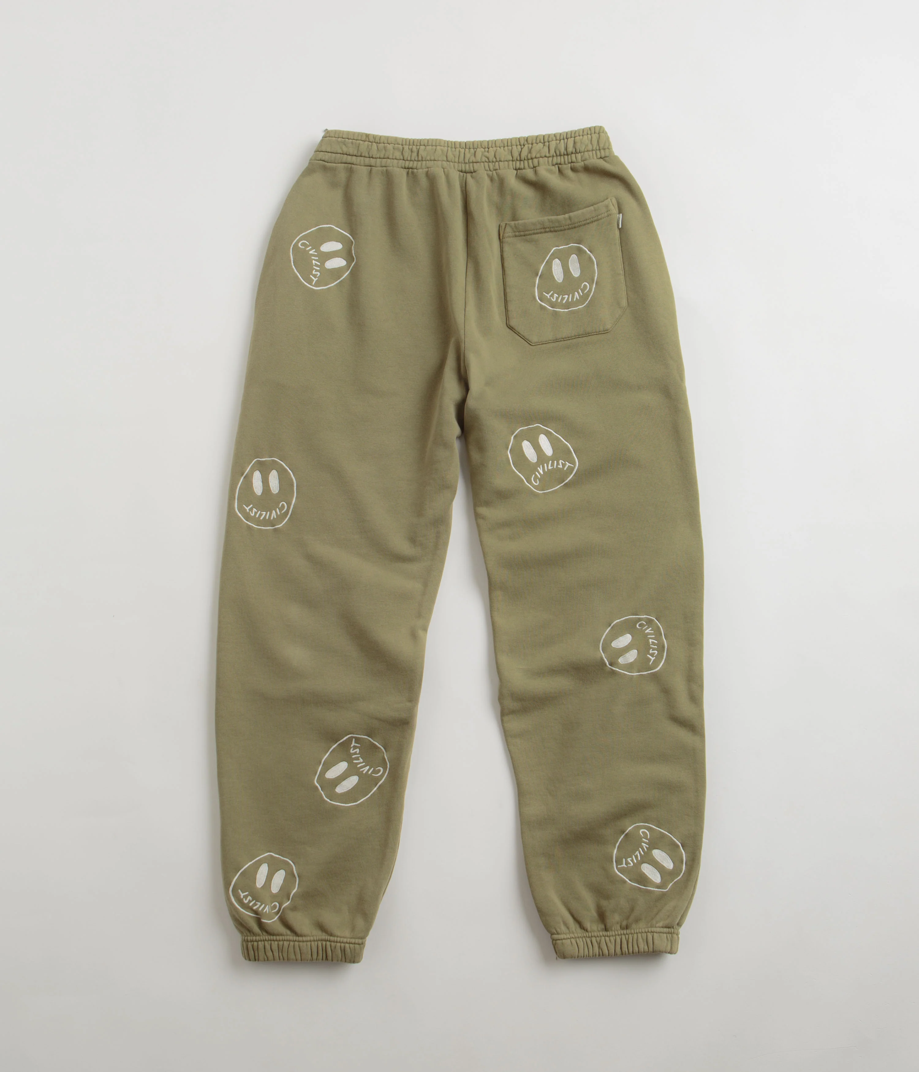 Civilist Allover Smiler Joggers - Olive - Image 3