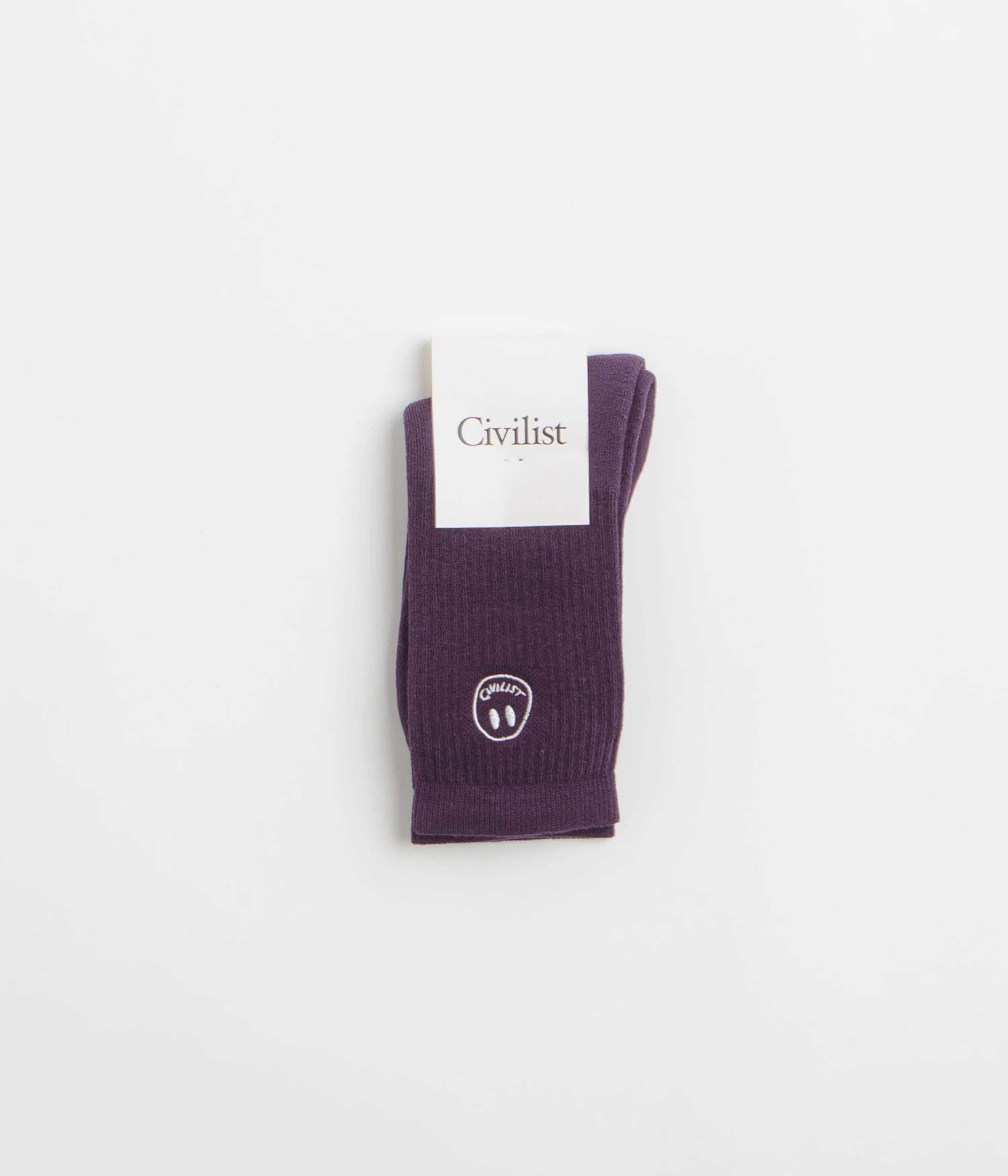Civilist Mono Smiler Socks - Grape - Image 3