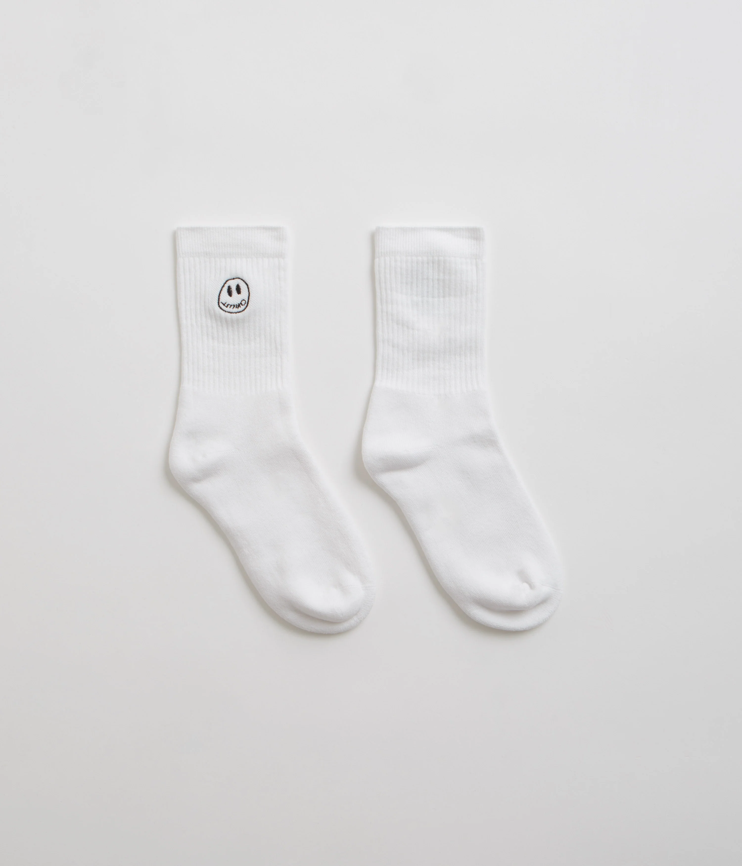 Civilist Mono Smiler Socks - White