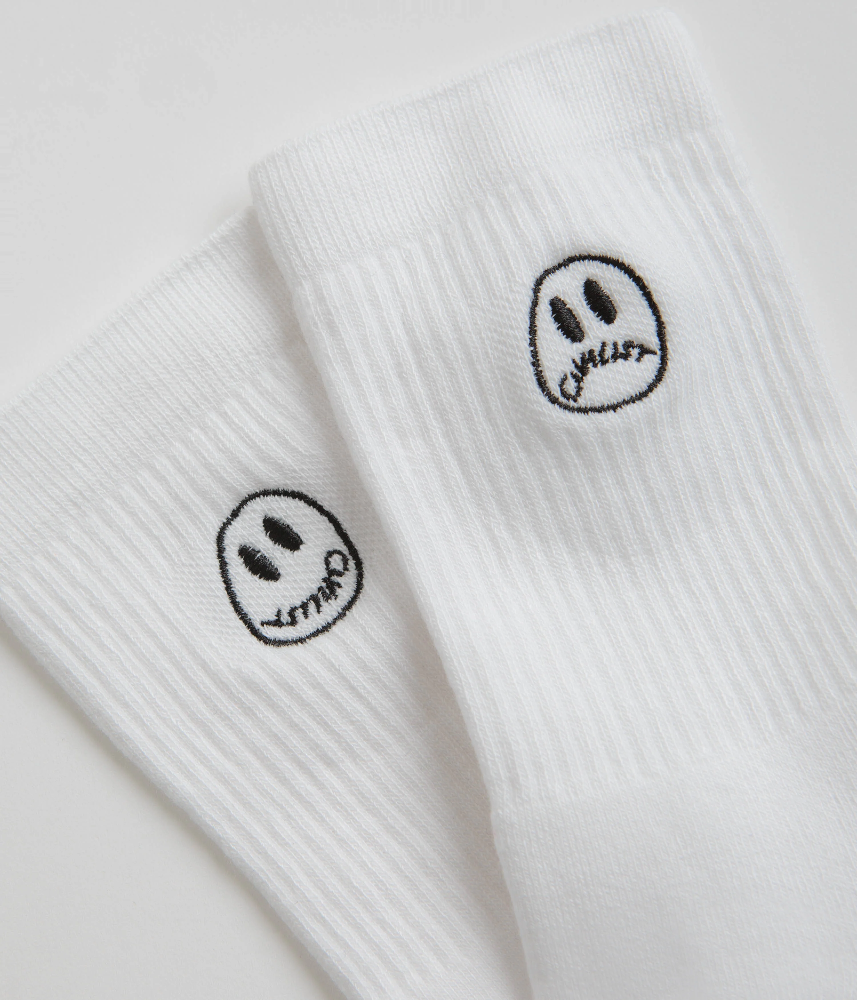 Civilist Mono Smiler Socks - White - Image 2