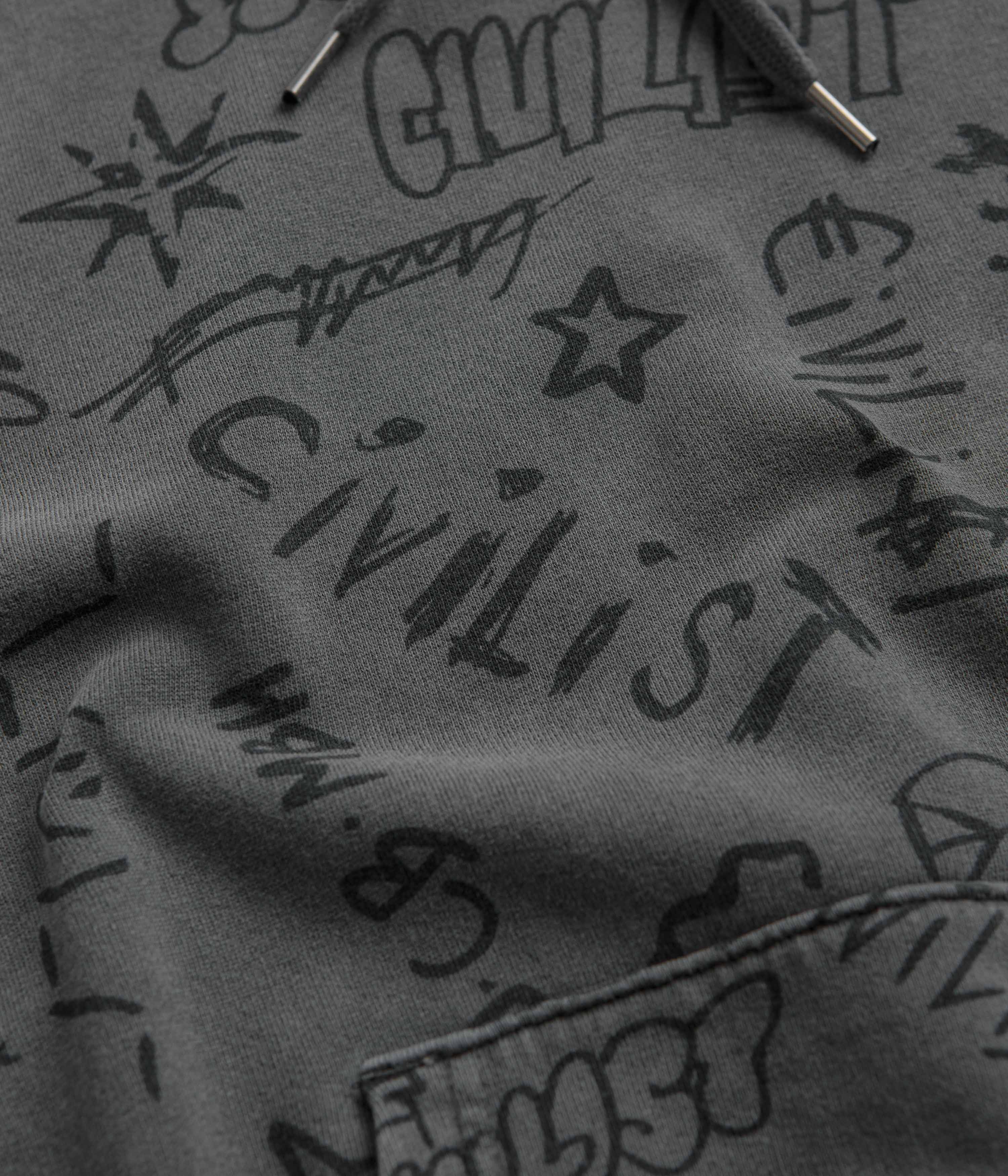 Civilist Team AOP Hoodie - Washed Black - Image 3