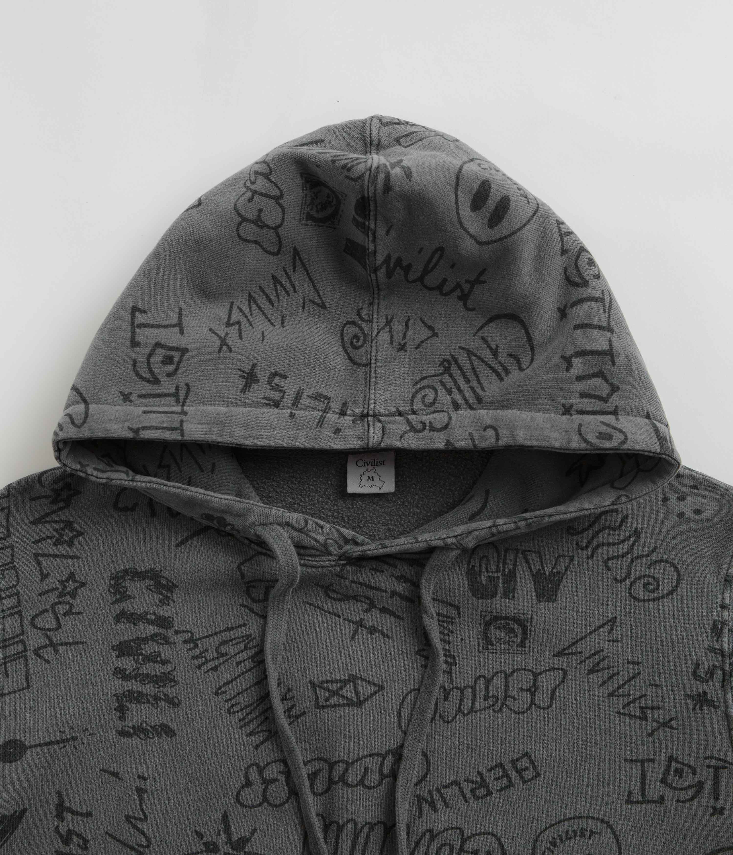 Civilist Team AOP Hoodie - Washed Black - Image 4