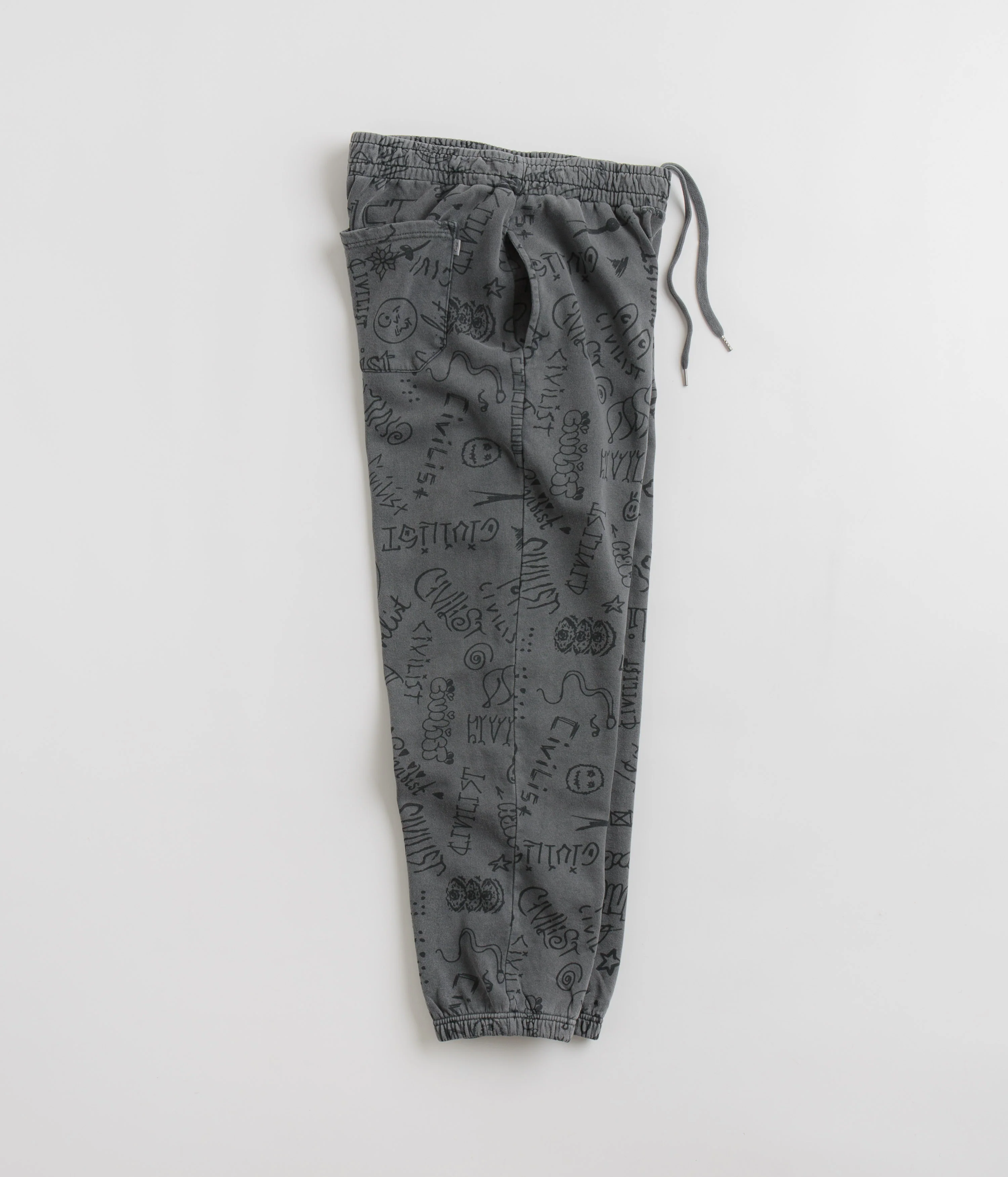 Civilist Team AOP Sweatpants - Washed Black - Image 2