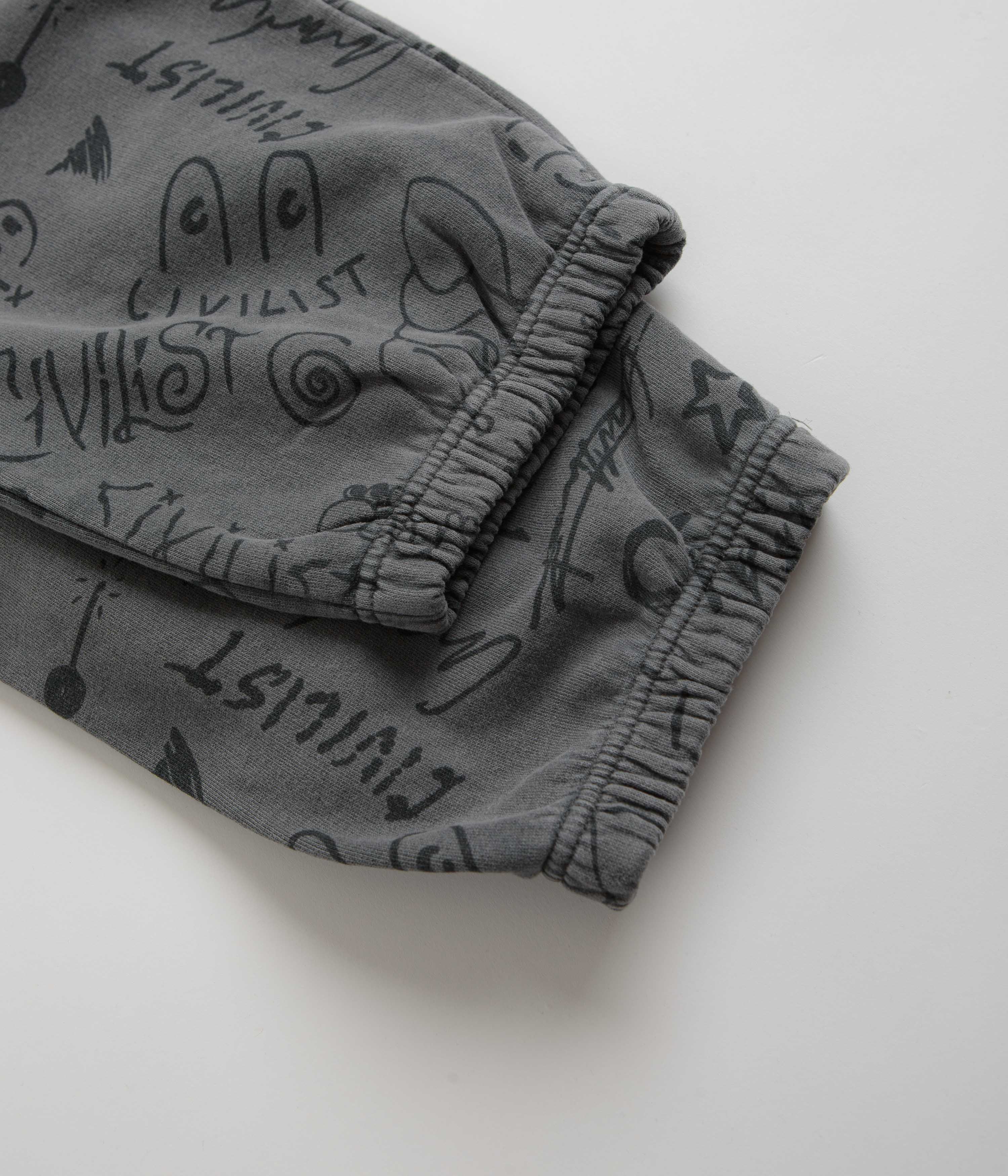 Civilist Team AOP Sweatpants - Washed Black - Image 7