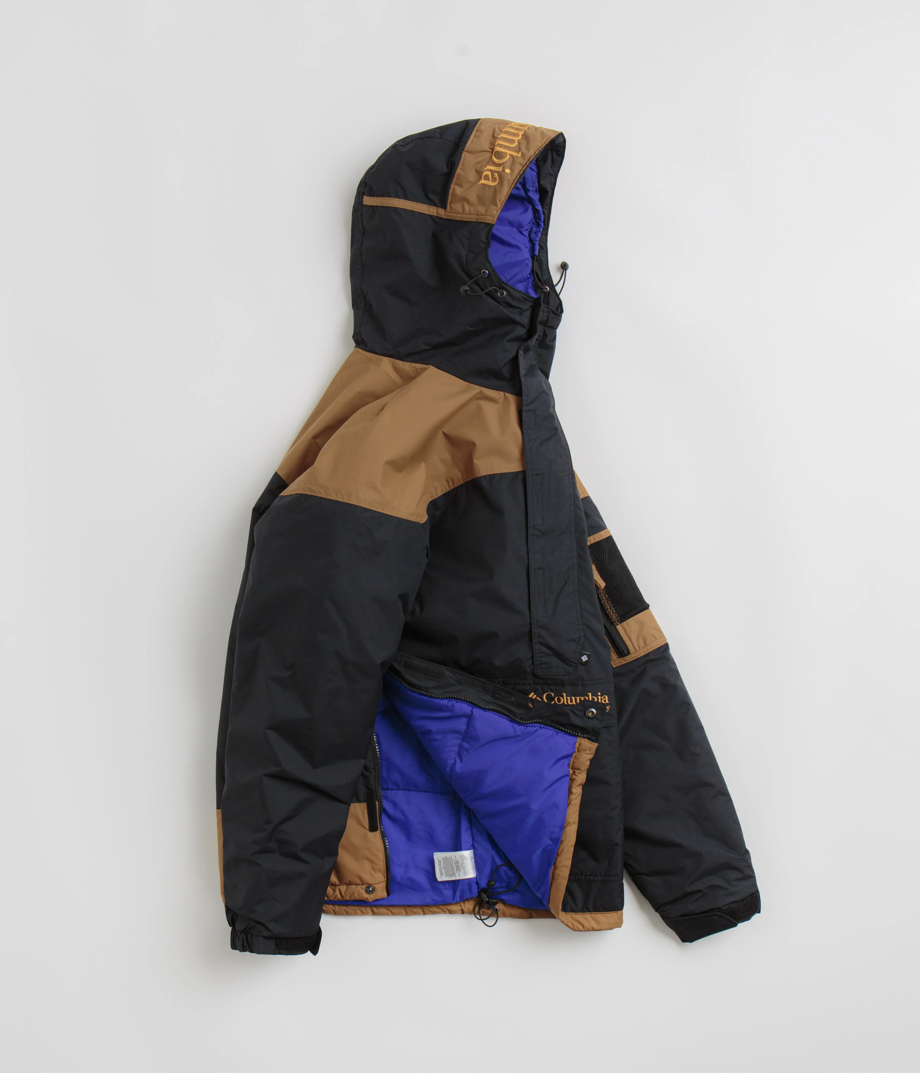 Columbia Challenger II Insulated Pullover Jacket - Black / Camel Brown - Image 2