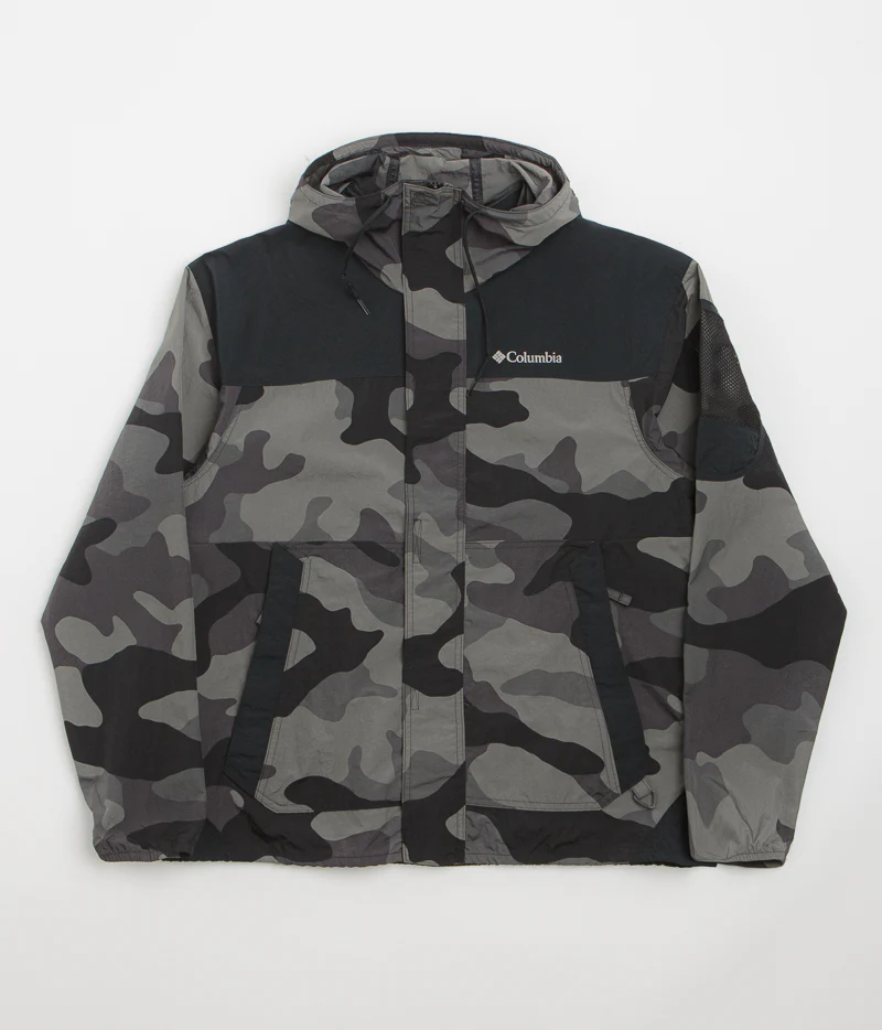 Columbia Challenger II Printed Windbreaker Jacket - Black Mod Camo / Black
