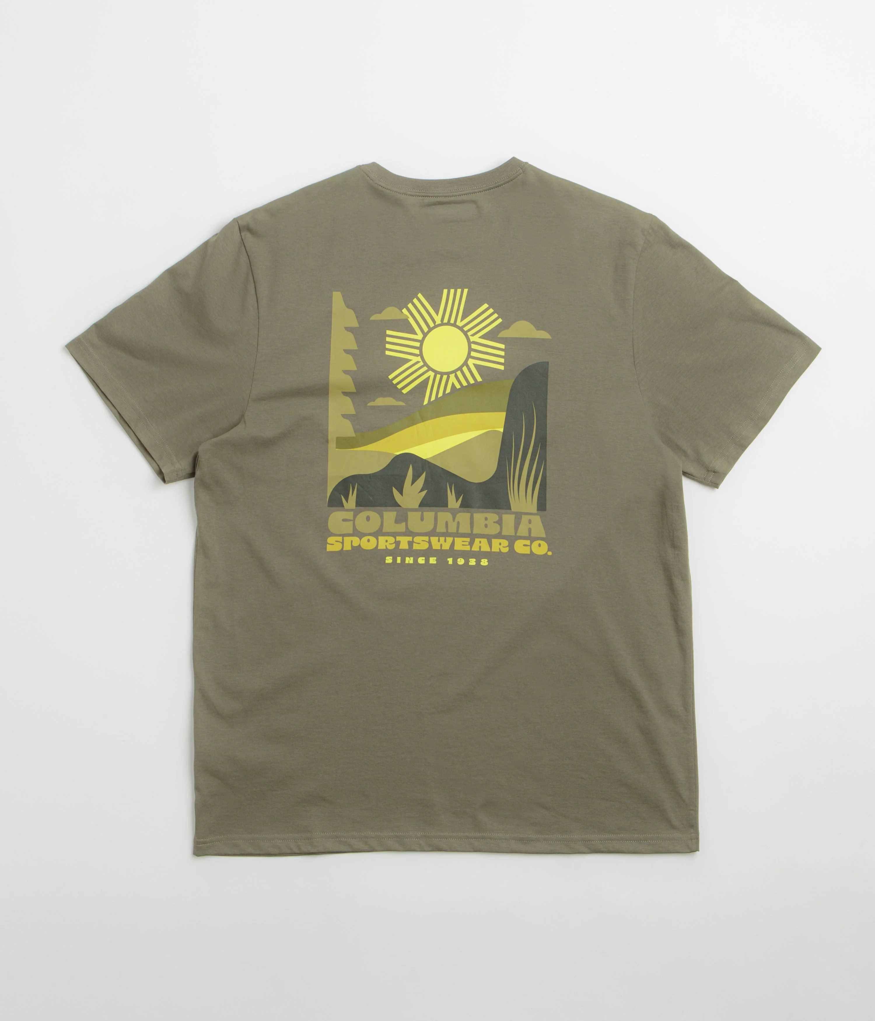 Columbia CSC Outdoor Back Graphic T-Shirt - Stone Green / Shining Sandscape