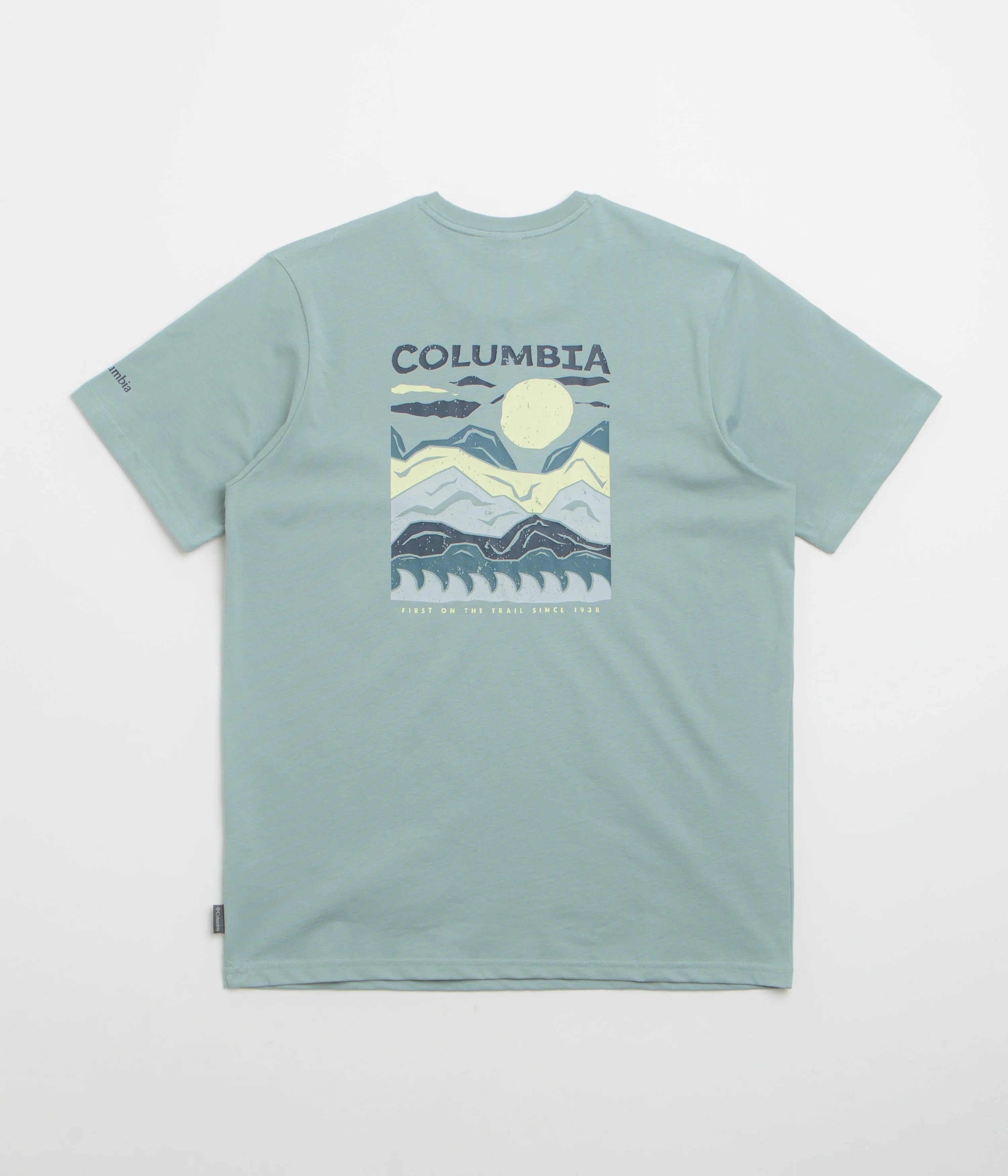 Columbia Explorers Canyon Back T-Shirt - Crushed Blue / Peaks and Waves