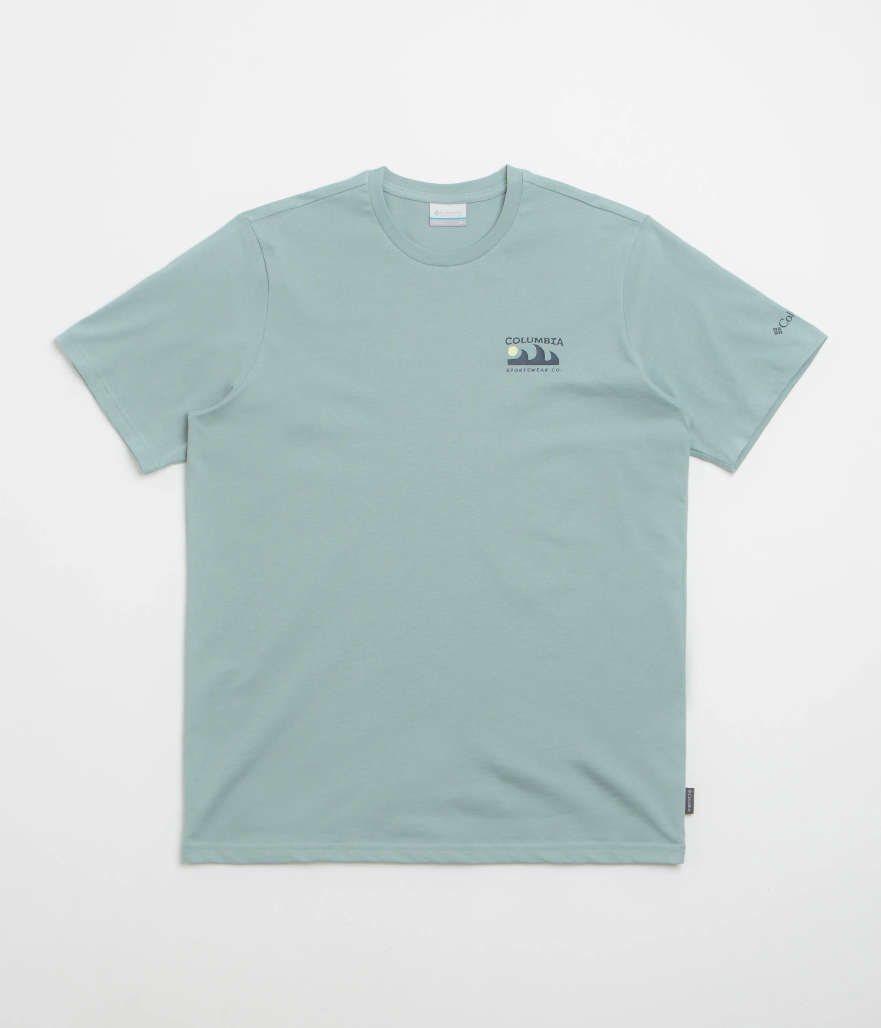Columbia Explorers Canyon Back T-Shirt - Crushed Blue / Peaks and Waves - Image 2
