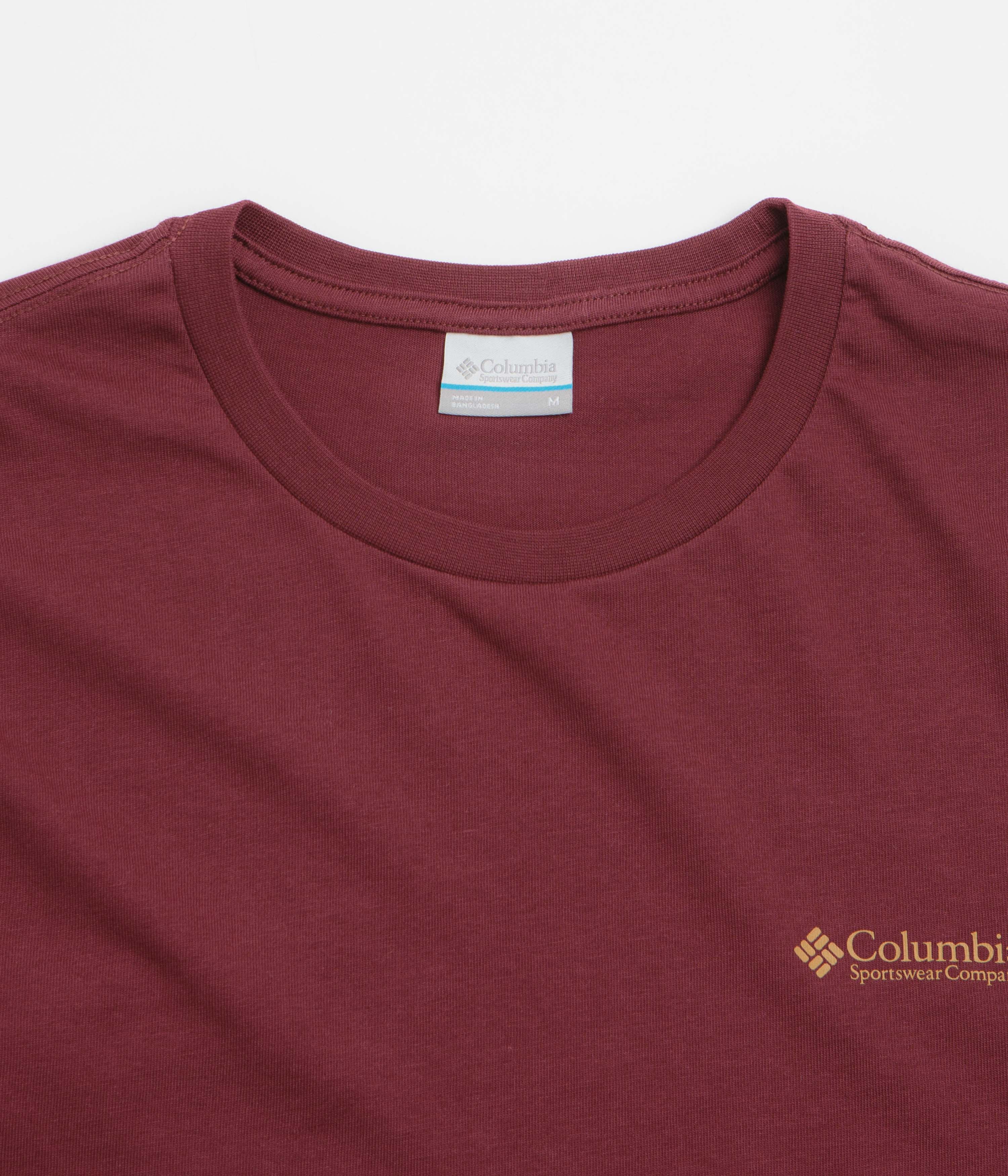 Columbia Explorers Canyon Long Sleeve T-Shirt - Rich Wine / Branded Blanket - Image 3