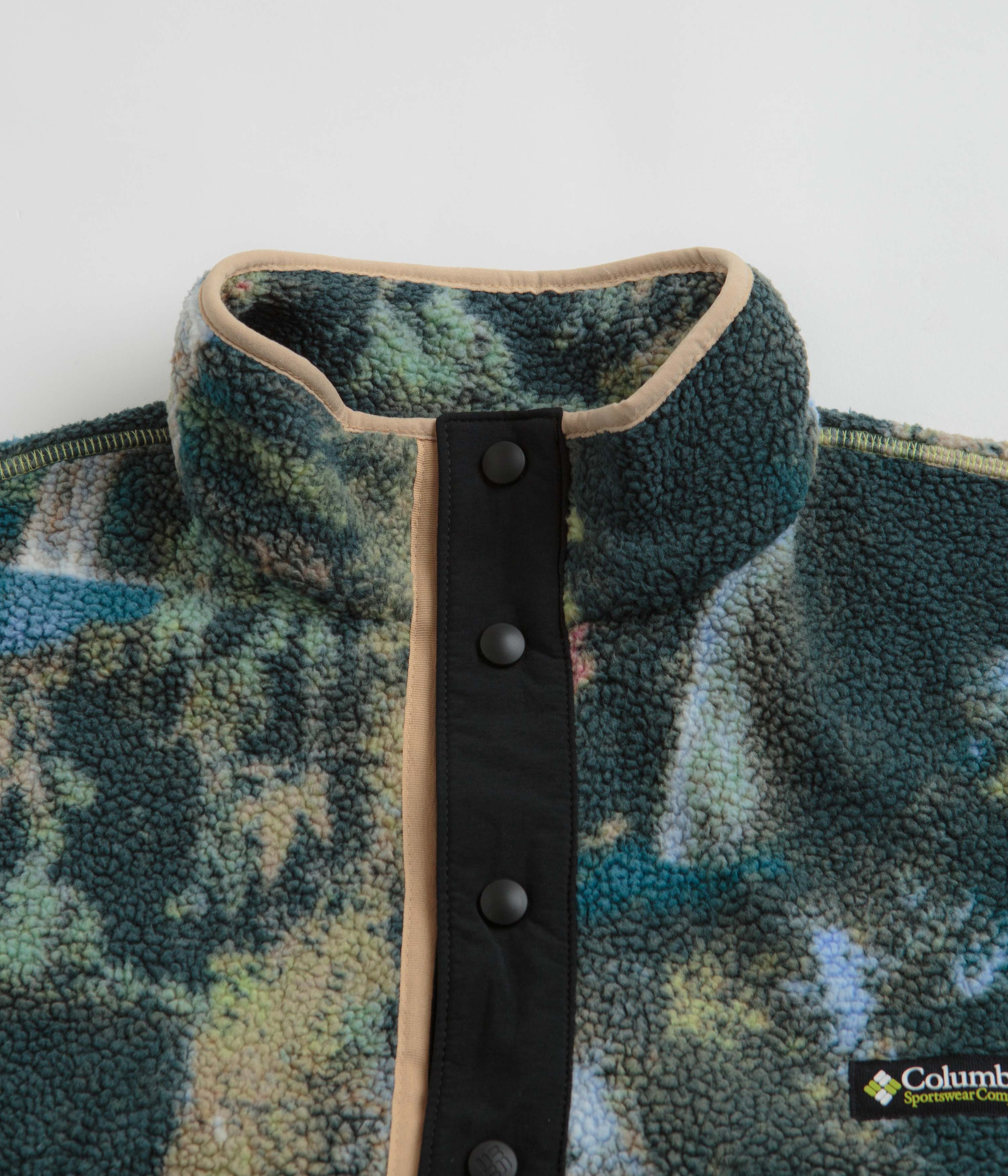 Columbia Helvetia Half Snap Fleece - Napa Green Chasing Falls Print / Black - Image 2