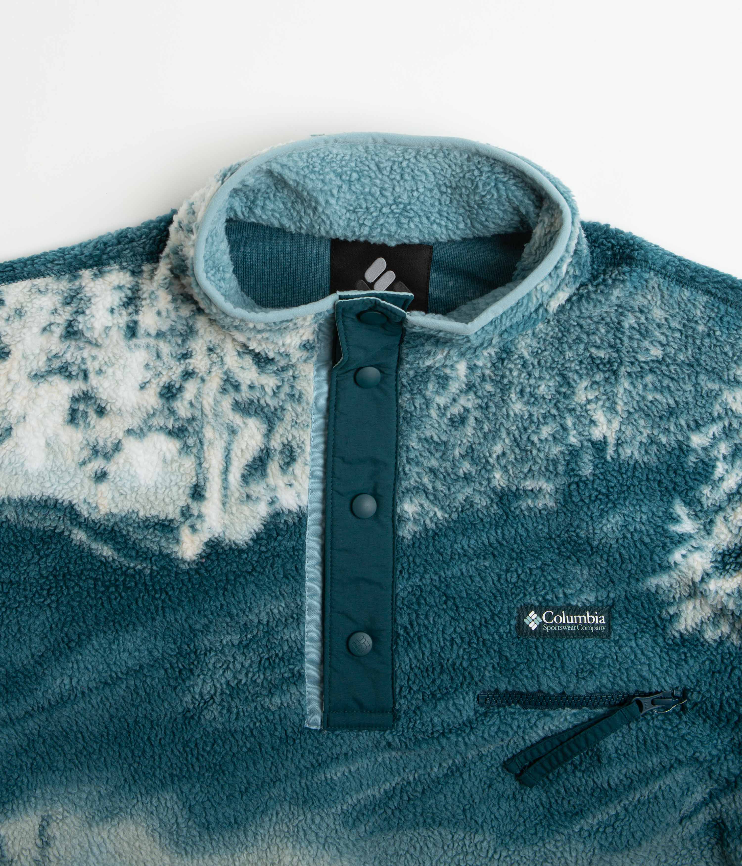 Columbia Helvetia Half Snap Fleece - Night Wave Solar Ski Print - Image 4