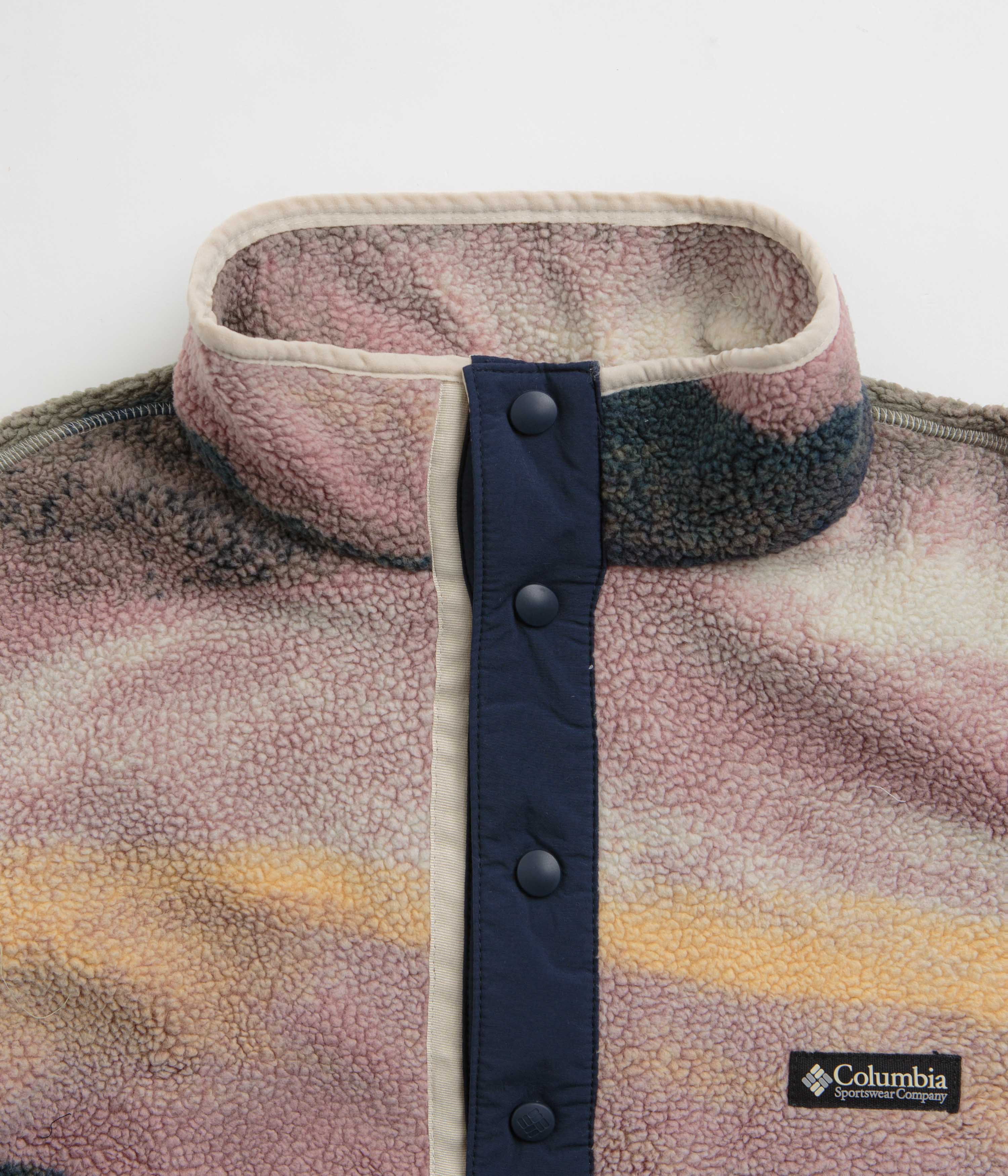 Columbia Helvetia II Printed Half Snap Fleece - Collegiate Navy Dolomites - Image 4