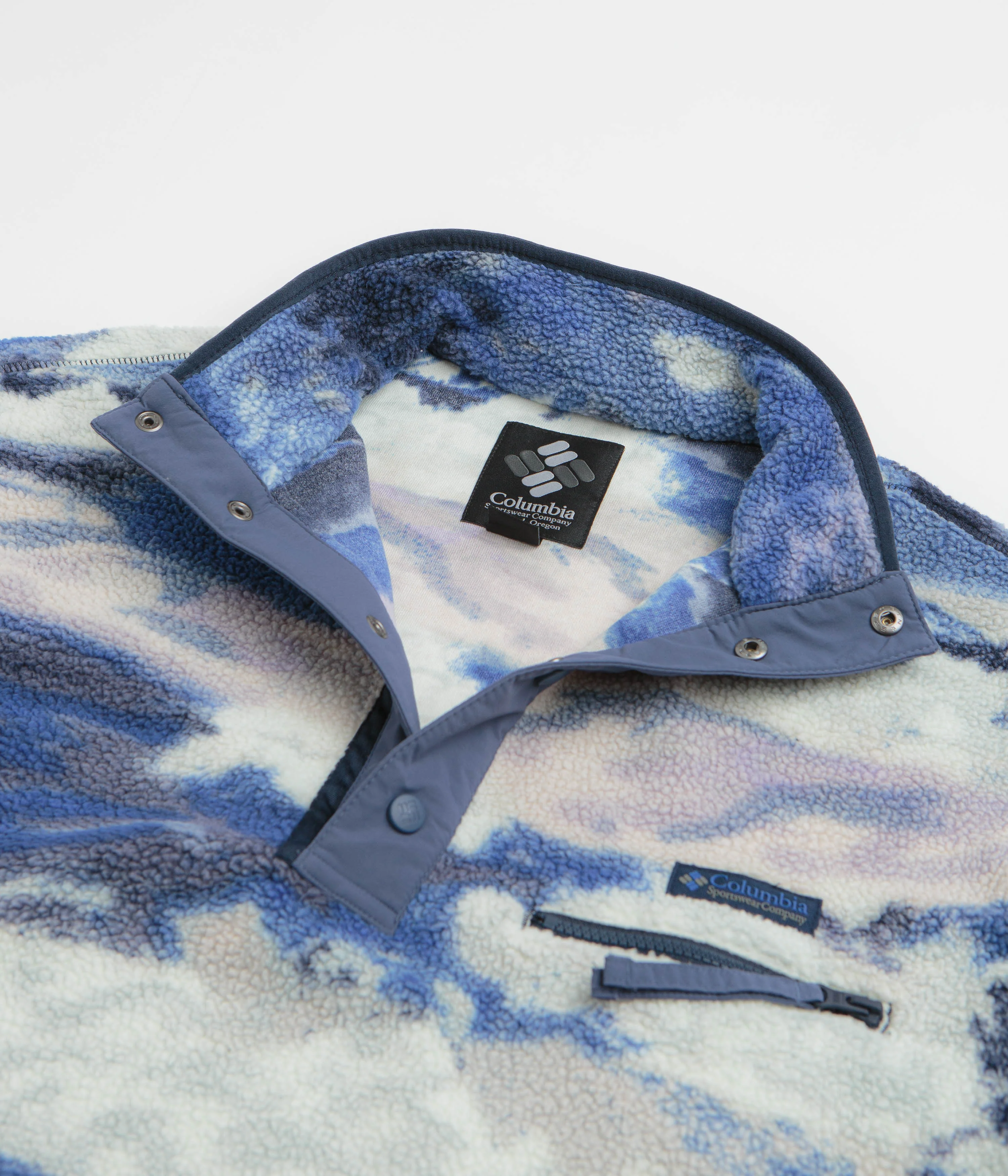 Columbia Helvetia II Printed Half Snap Fleece - Collegiate Navy / Dreaming - Image 4