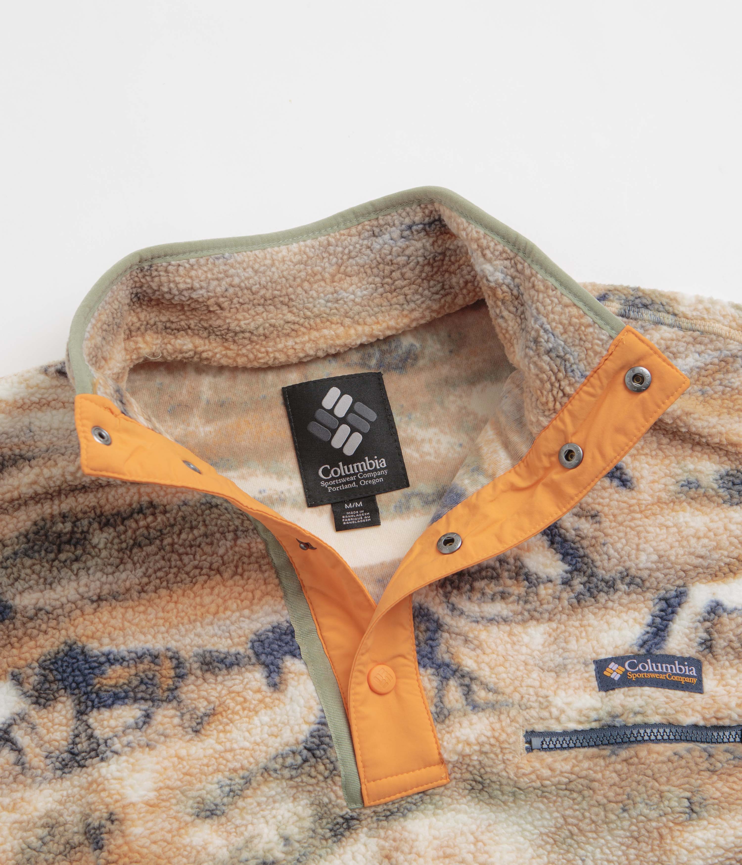 Columbia Helvetia II Printed Half Snap Fleece - Lemon Wash Roaming - Image 4