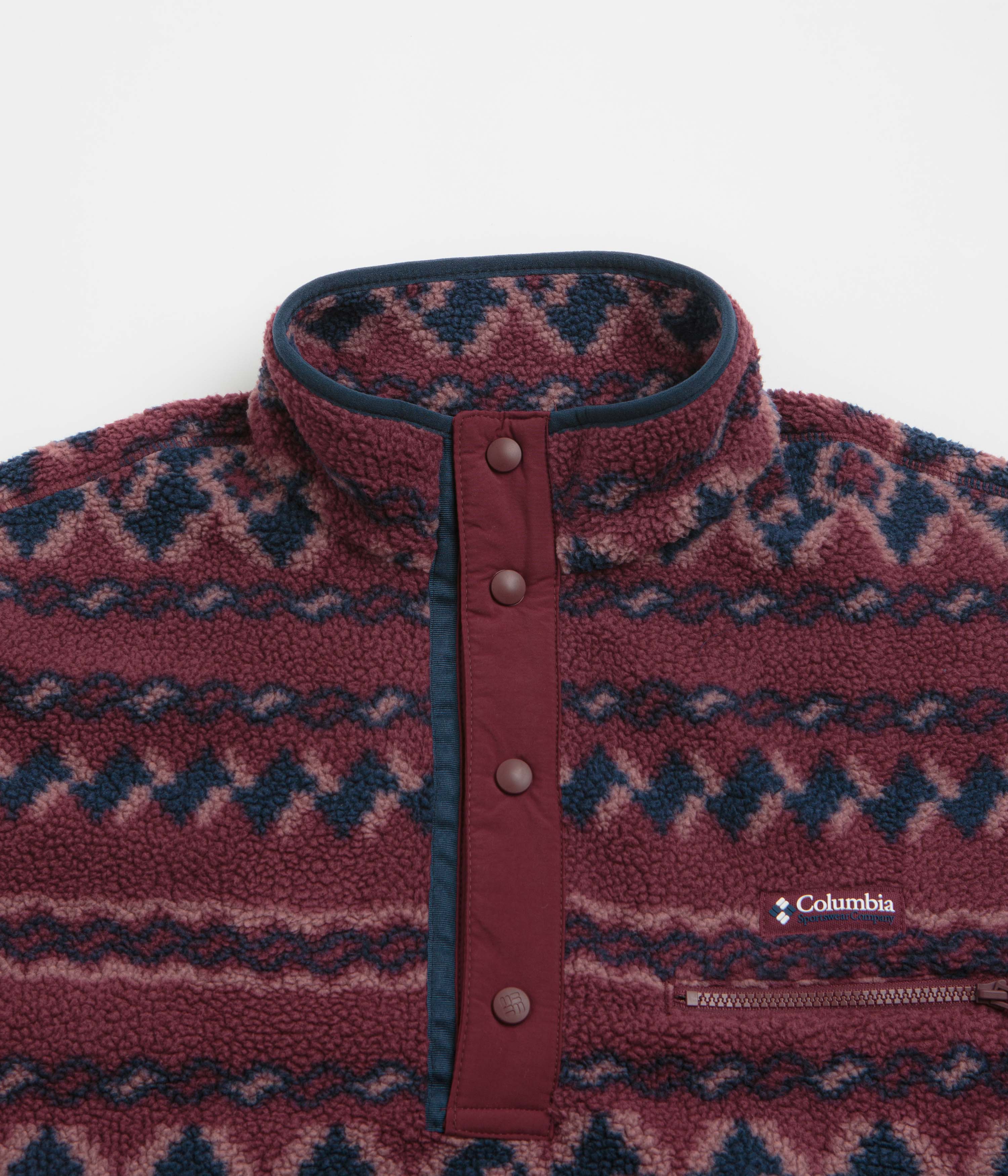 Columbia Helvetia II Printed Half Snap Fleece - Rich Wine / KnitKnot - Image 2