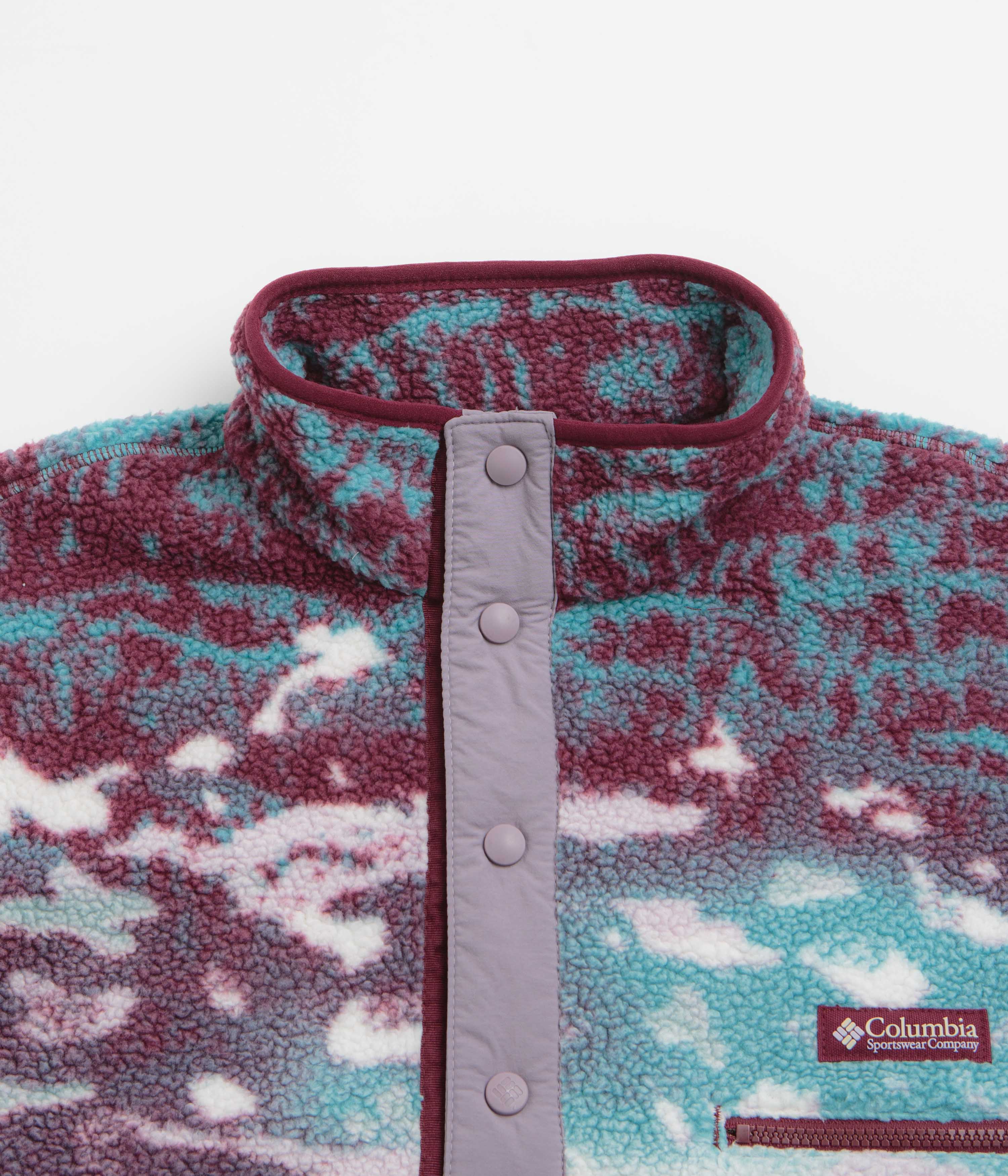 Columbia Helvetia II Printed Half Snap Fleece - Rich Wine / Sisters - Image 2
