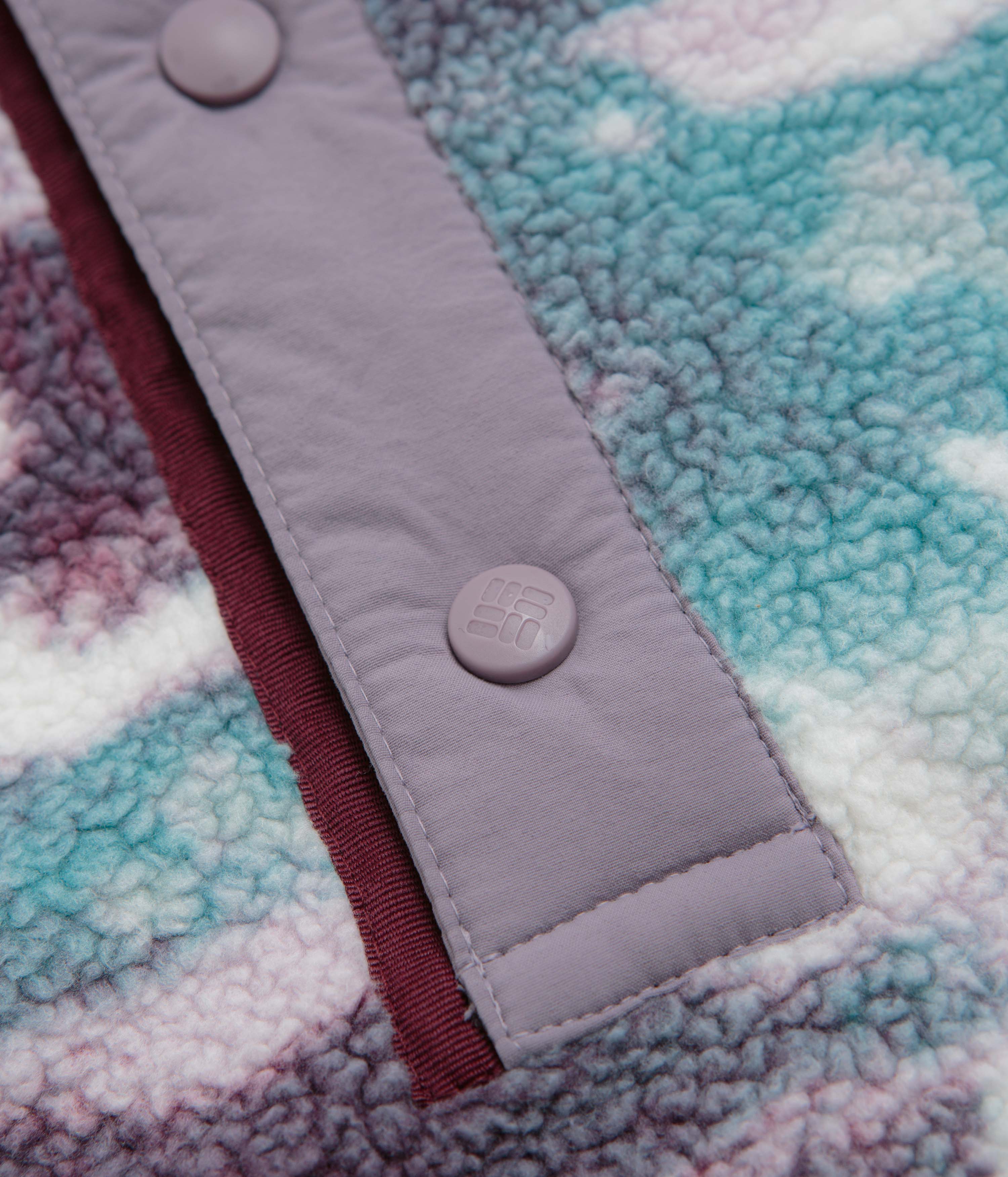 Columbia Helvetia II Printed Half Snap Fleece - Rich Wine / Sisters - Image 4