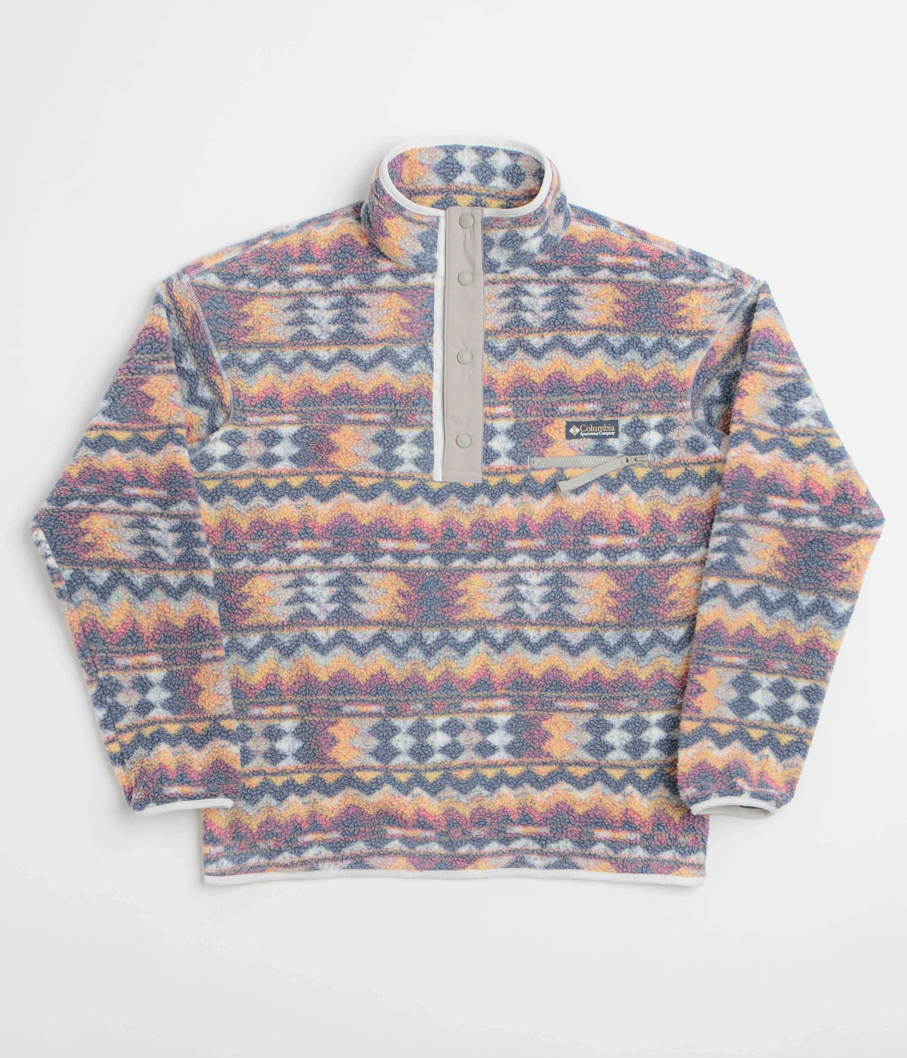 Columbia Helvetia II Printed Half Snap Fleece - Sea Salt / Retrotree