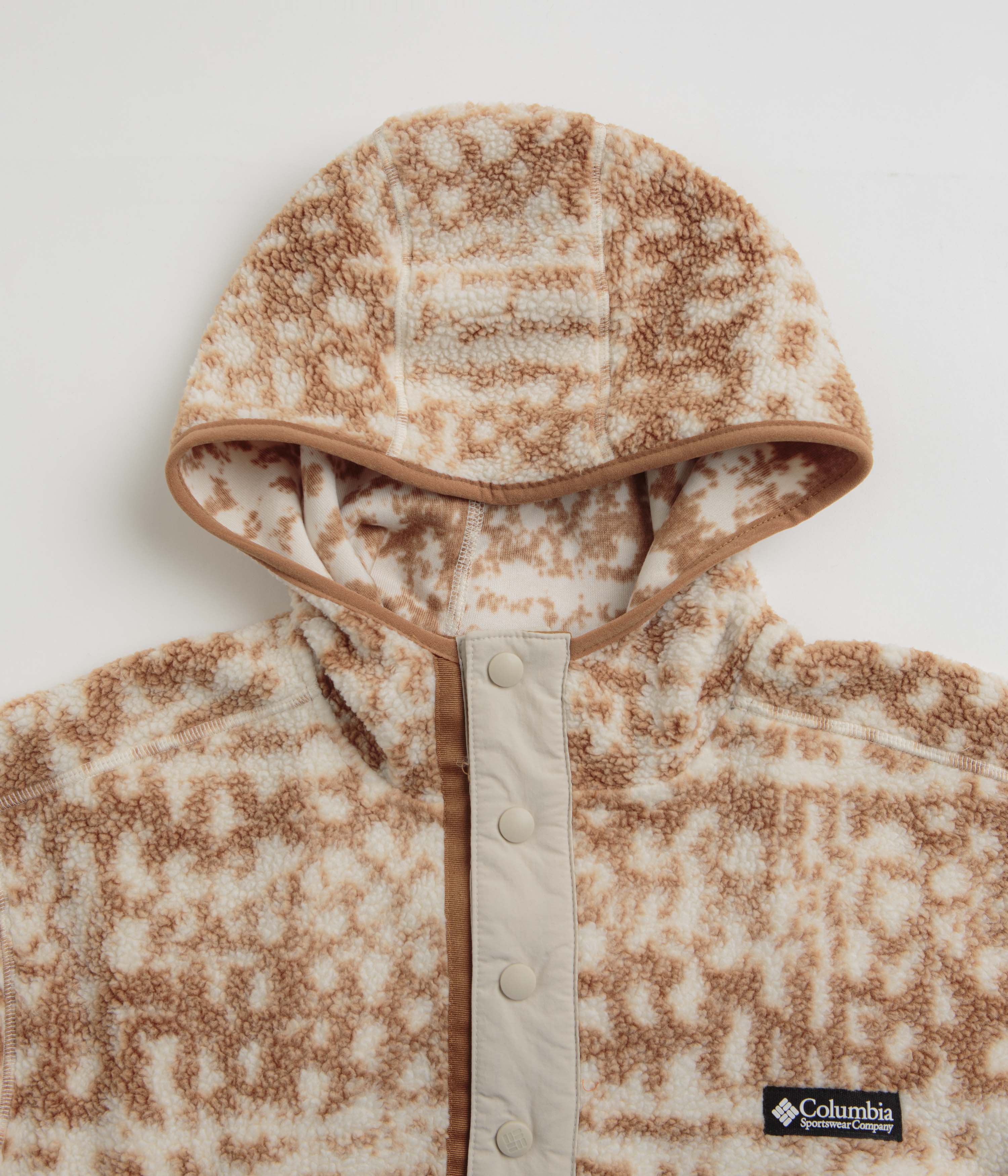Columbia Helvetia II Printed Hoodie - Camel Brown Stippled Stripe - Image 2