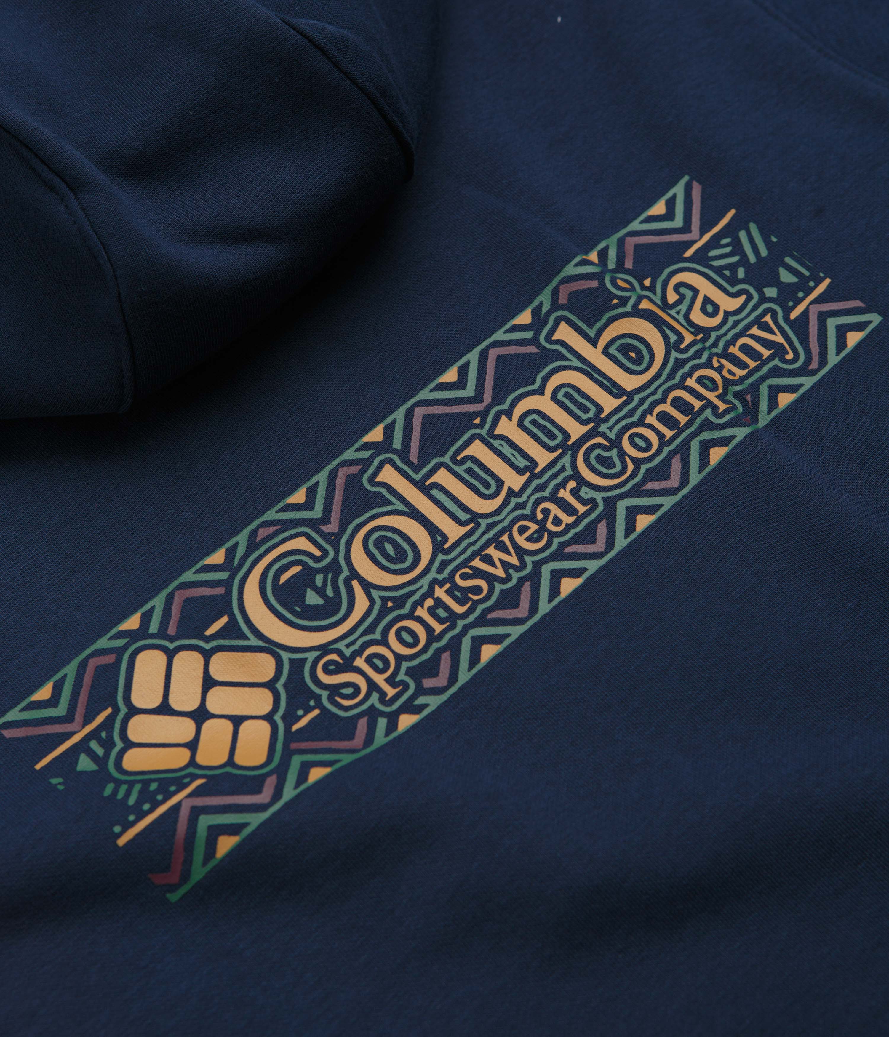 Columbia Meridian Creek Graphic Hoodie - Collegiate Navy / Branded Blanket - Image 4