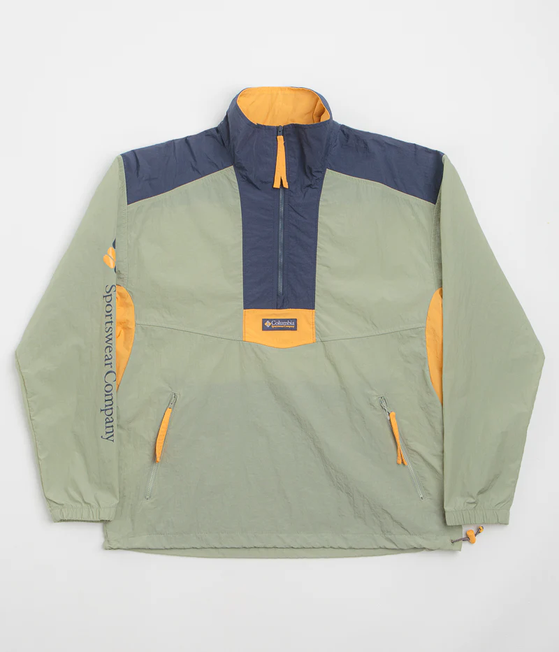 Columbia Riptide II Retro Windbreaker Anorak - Safari / Nocturnal