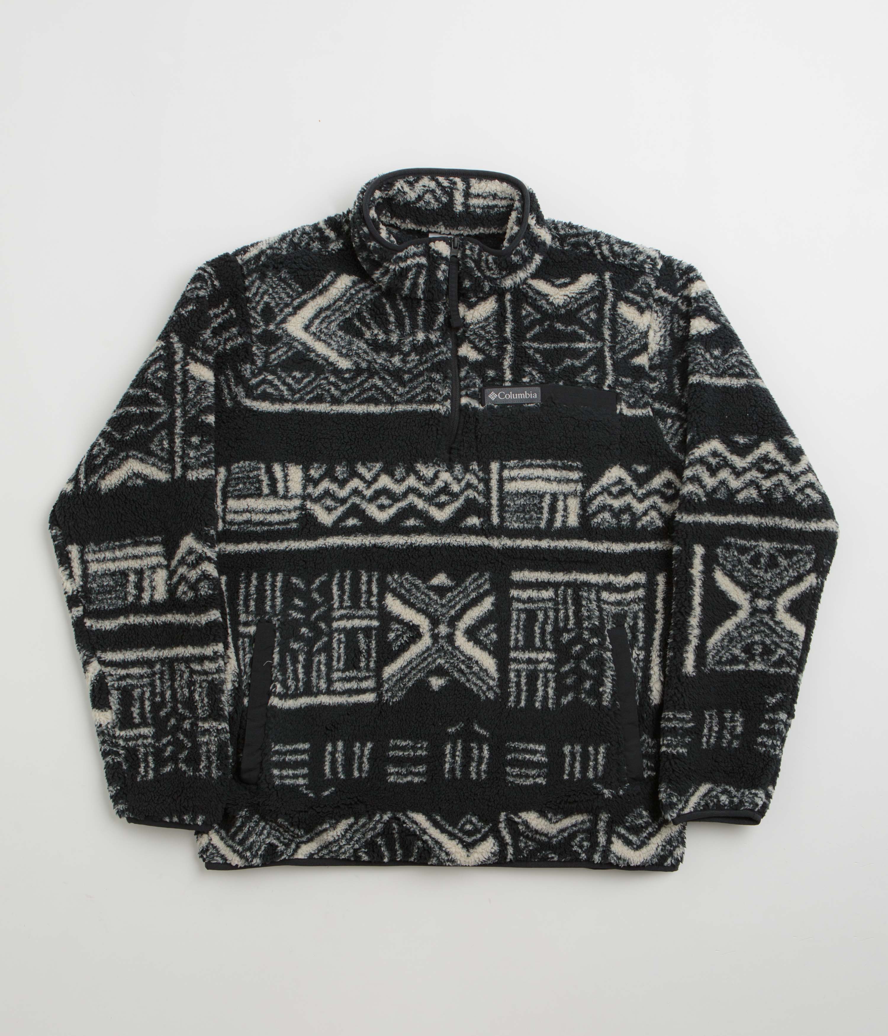 Columbia Rugged Ridge High Pile Half Zip Fleece - Black / Deschutes Days