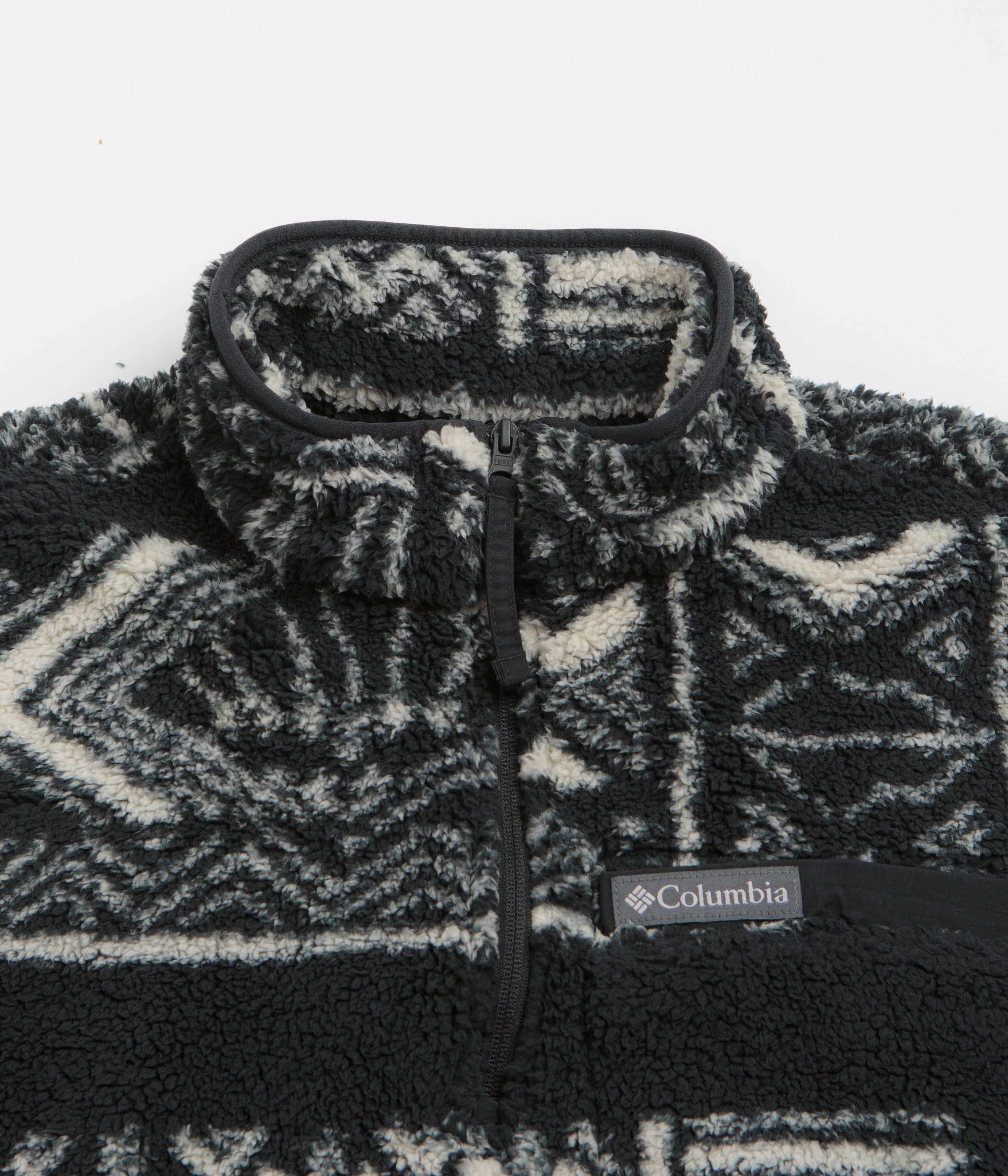 Columbia Rugged Ridge High Pile Half Zip Fleece - Black / Deschutes Days - Image 2