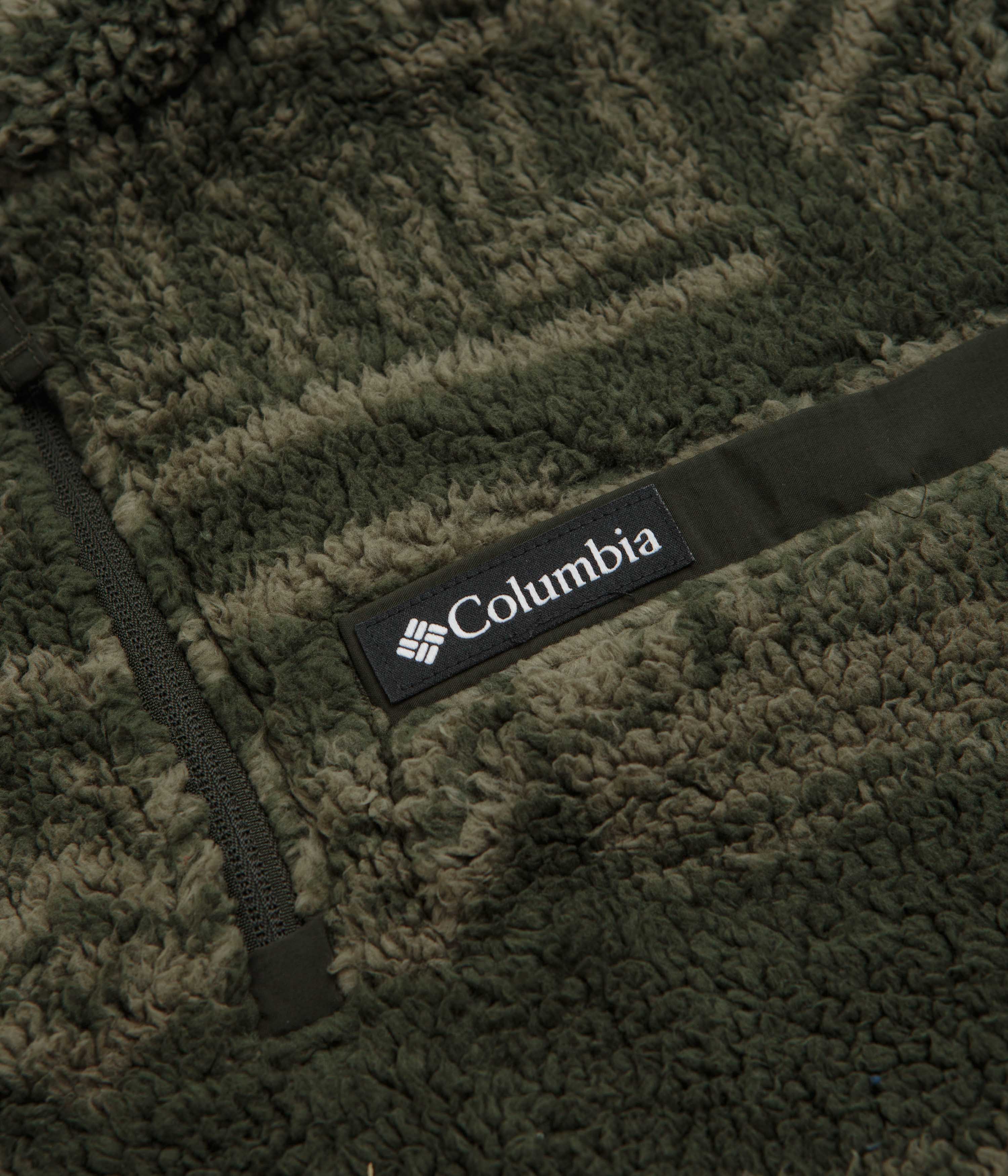Columbia Rugged Ridge High Pile Half Zip Fleece - Greenscape / Deschutes Days - Image 3