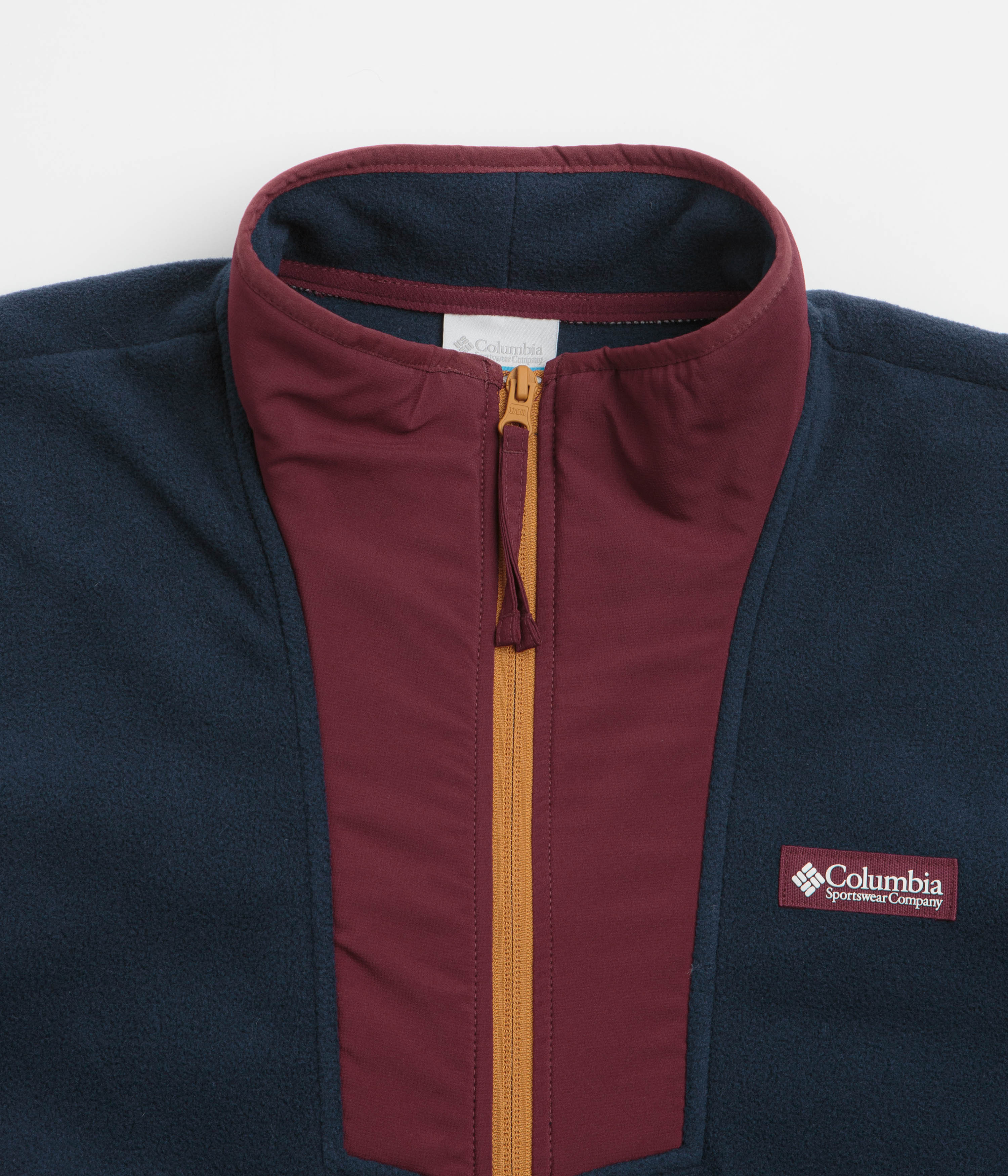 Columbia Sequoia Grove Full Zip Fleece - Rich Wine / Collegiate Navy - Image 4