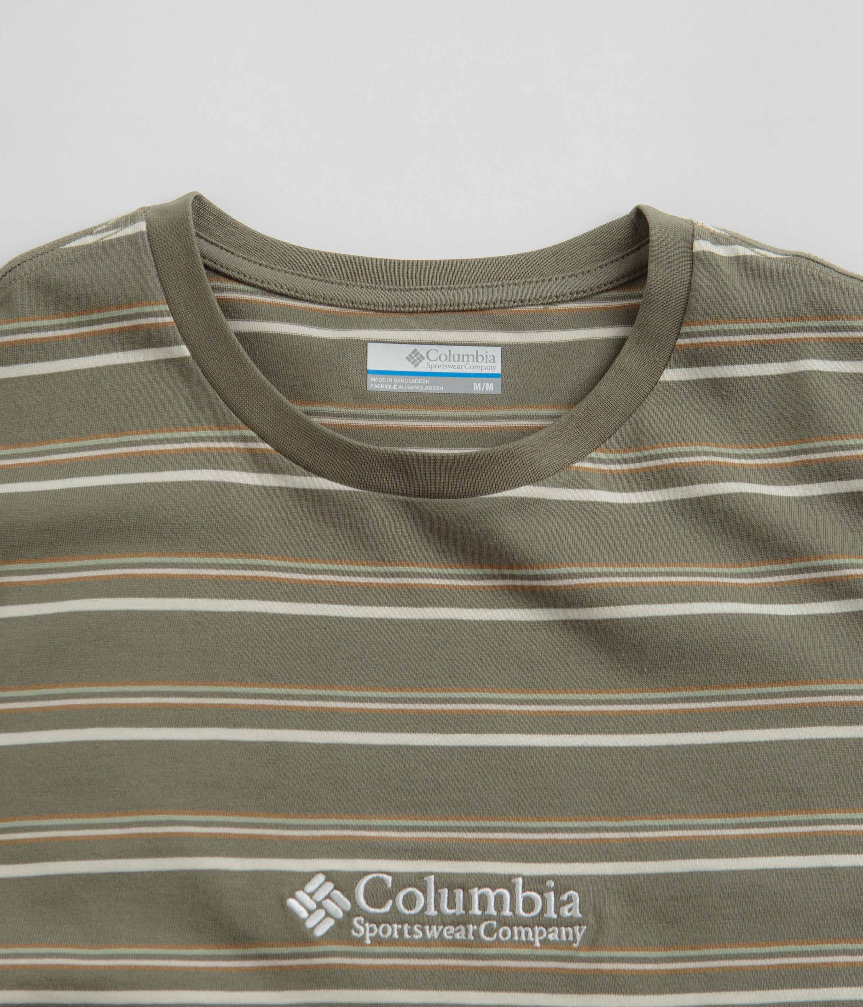 Columbia Somer Slope Striped T-Shirt - Stone Green - Image 2
