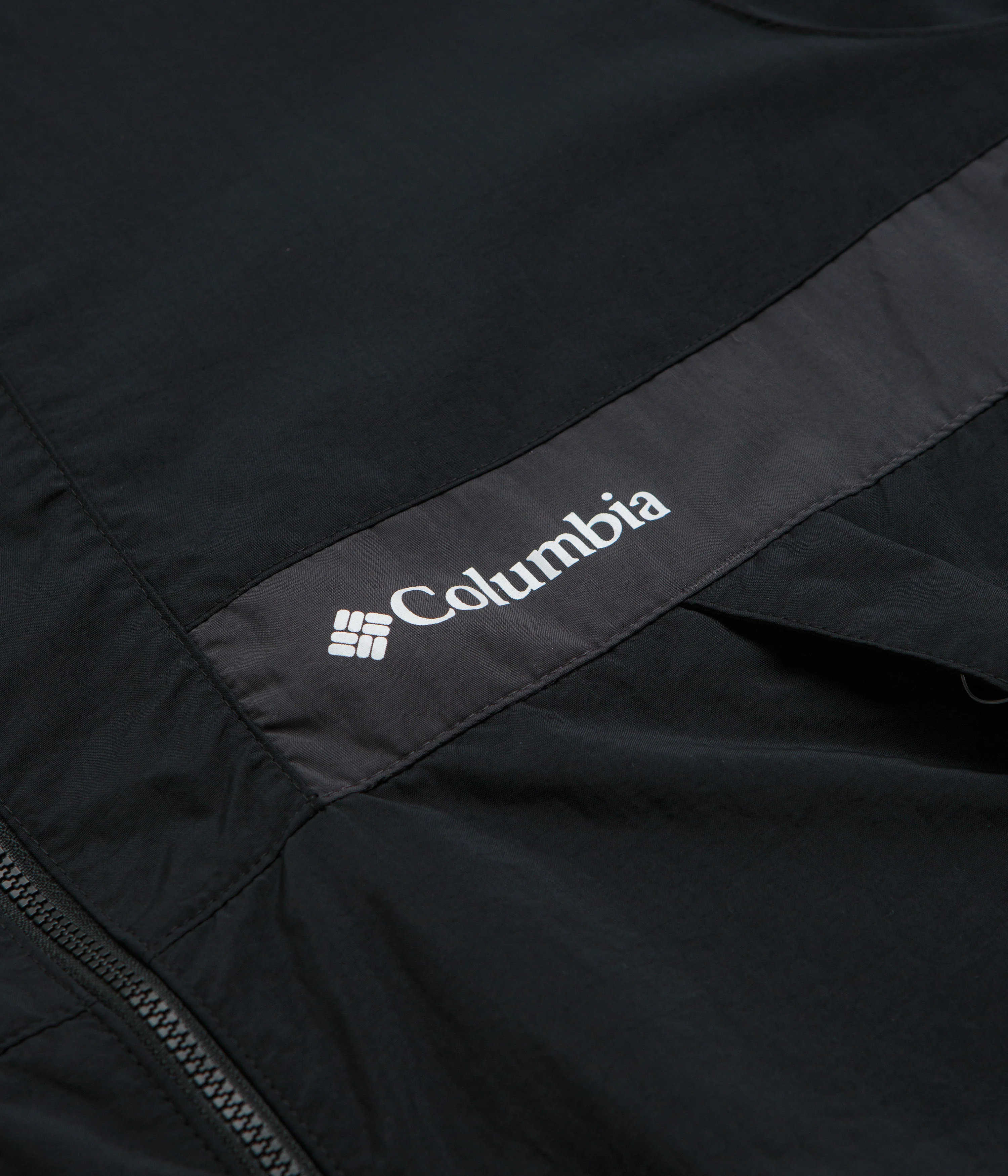 Columbia Spire Valley Hooded Windbreaker Jacket - Black / Shark - Image 5