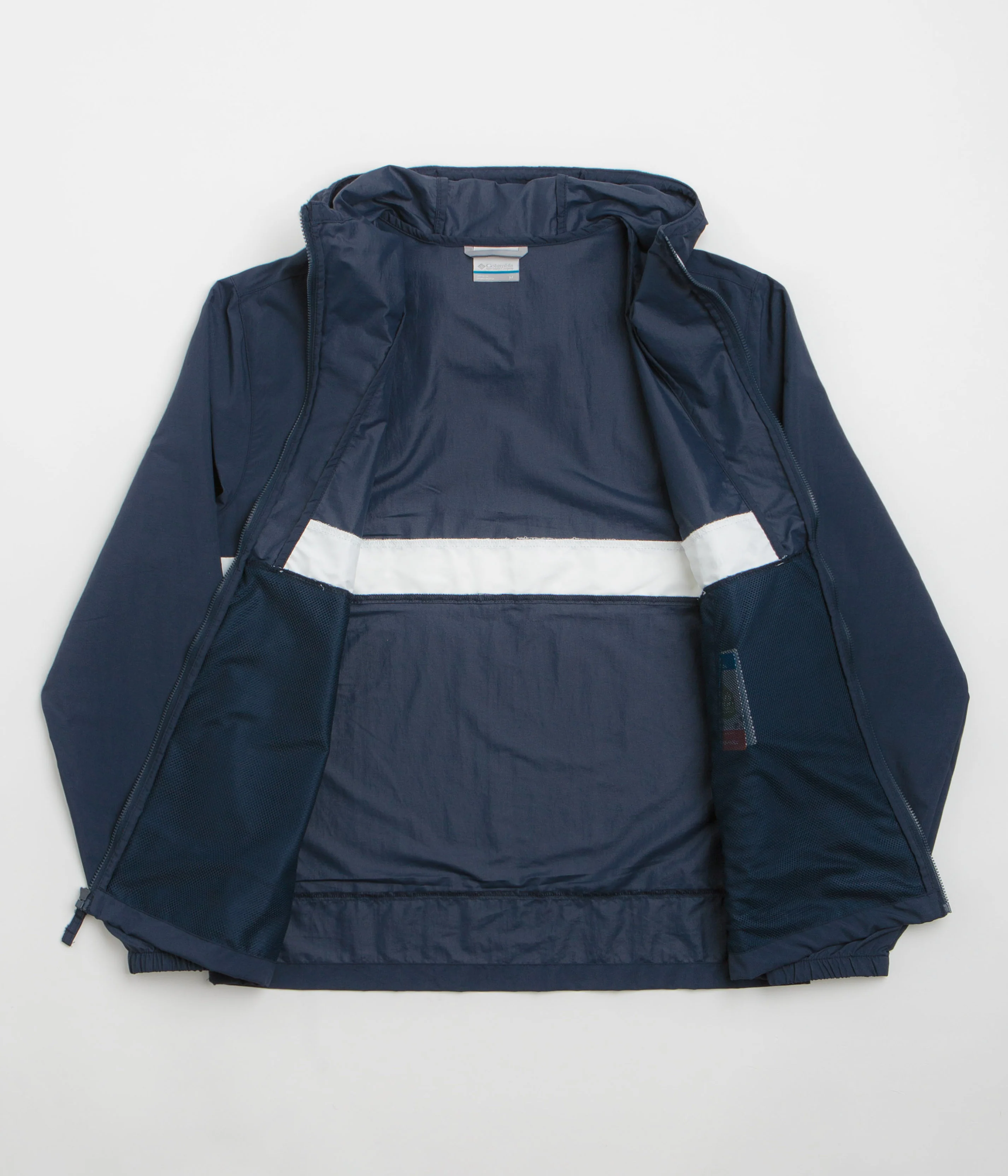 Columbia Spire Valley Hooded Windbreaker Jacket - Collegiate Navy / White - Image 2
