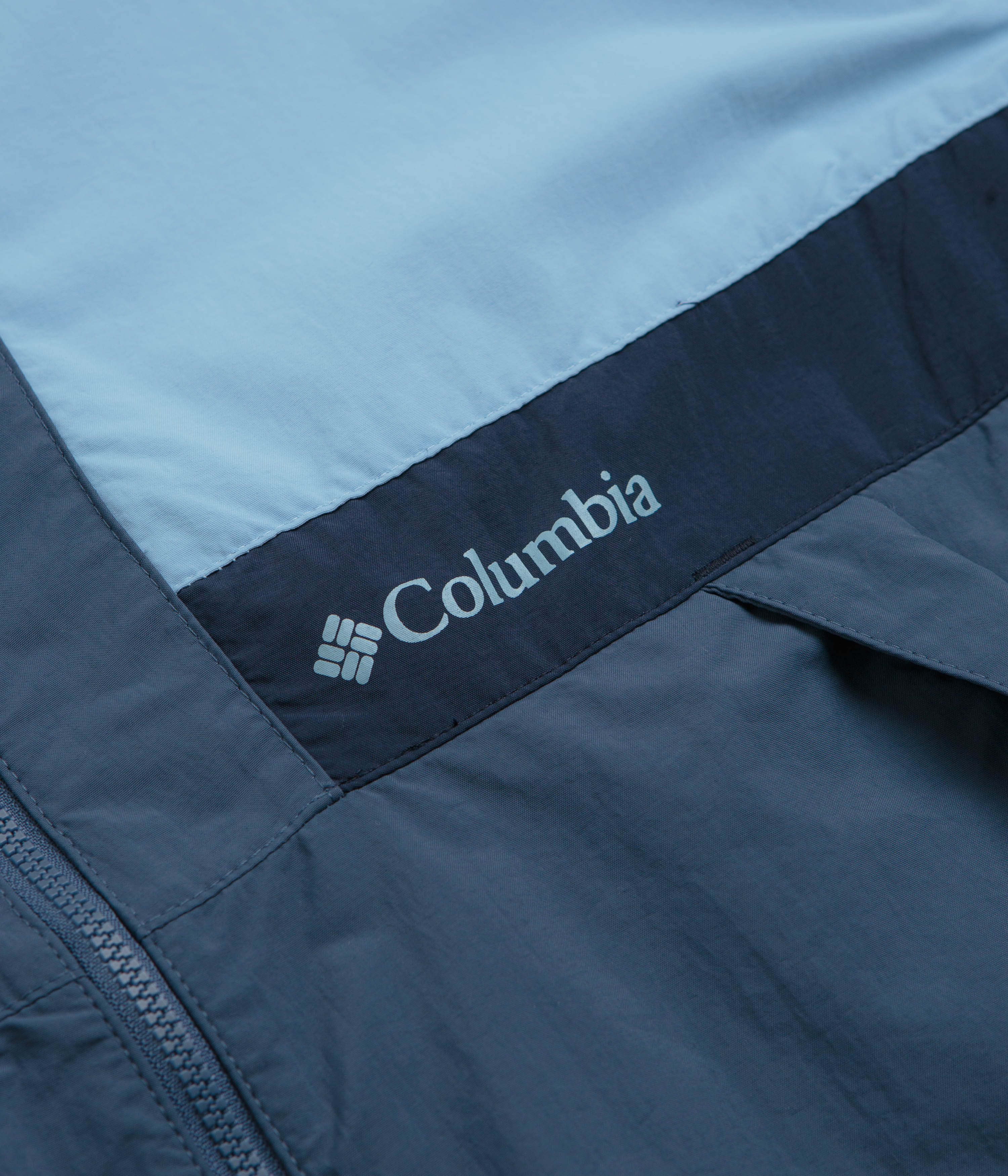 Columbia Spire Valley Hooded Windbreaker Jacket - Ripple Blue / Dark Mountain / Collegiate Navy - Image 5
