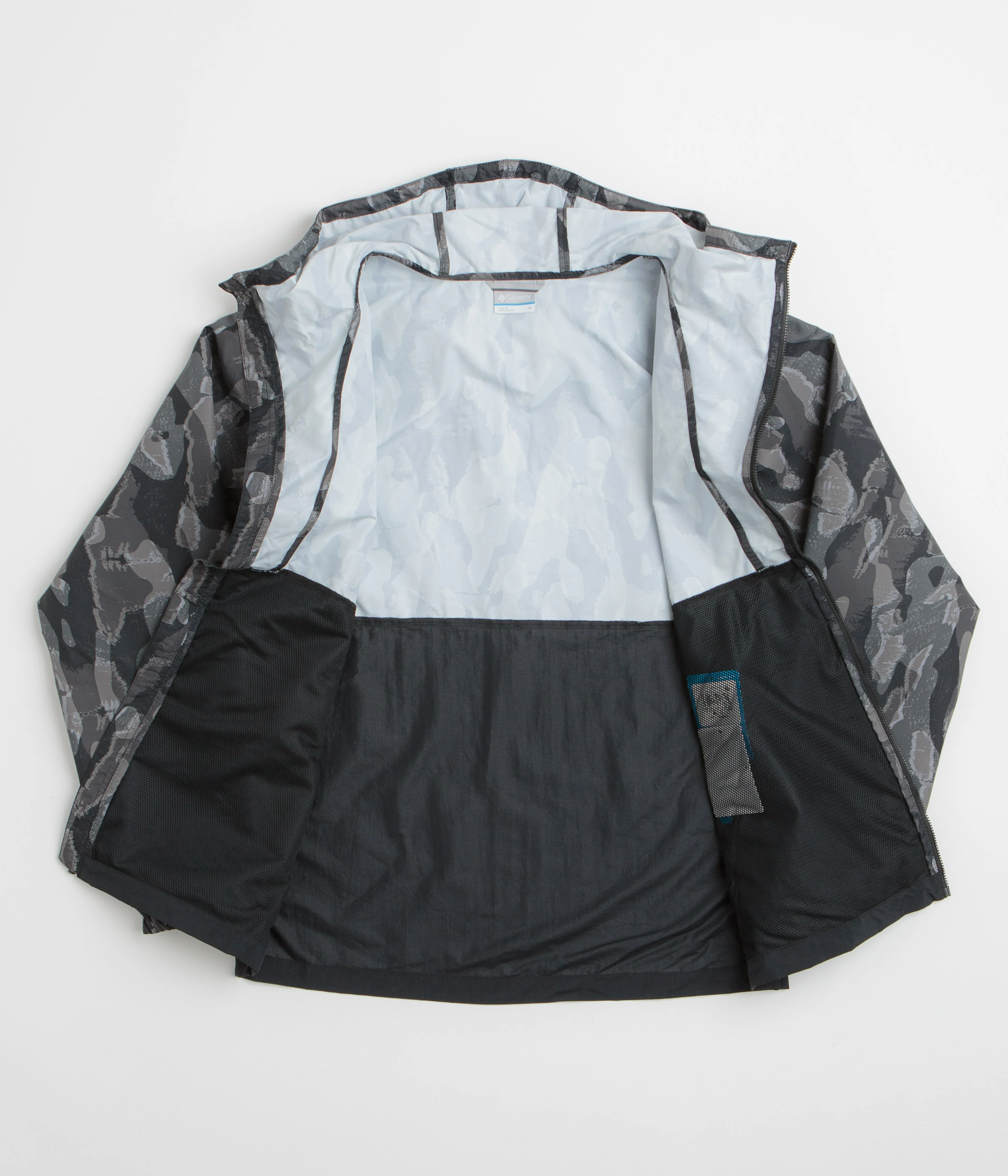 Columbia Challenger II Printed Windbreaker Jacket - Black Treebark / Black - Image 2