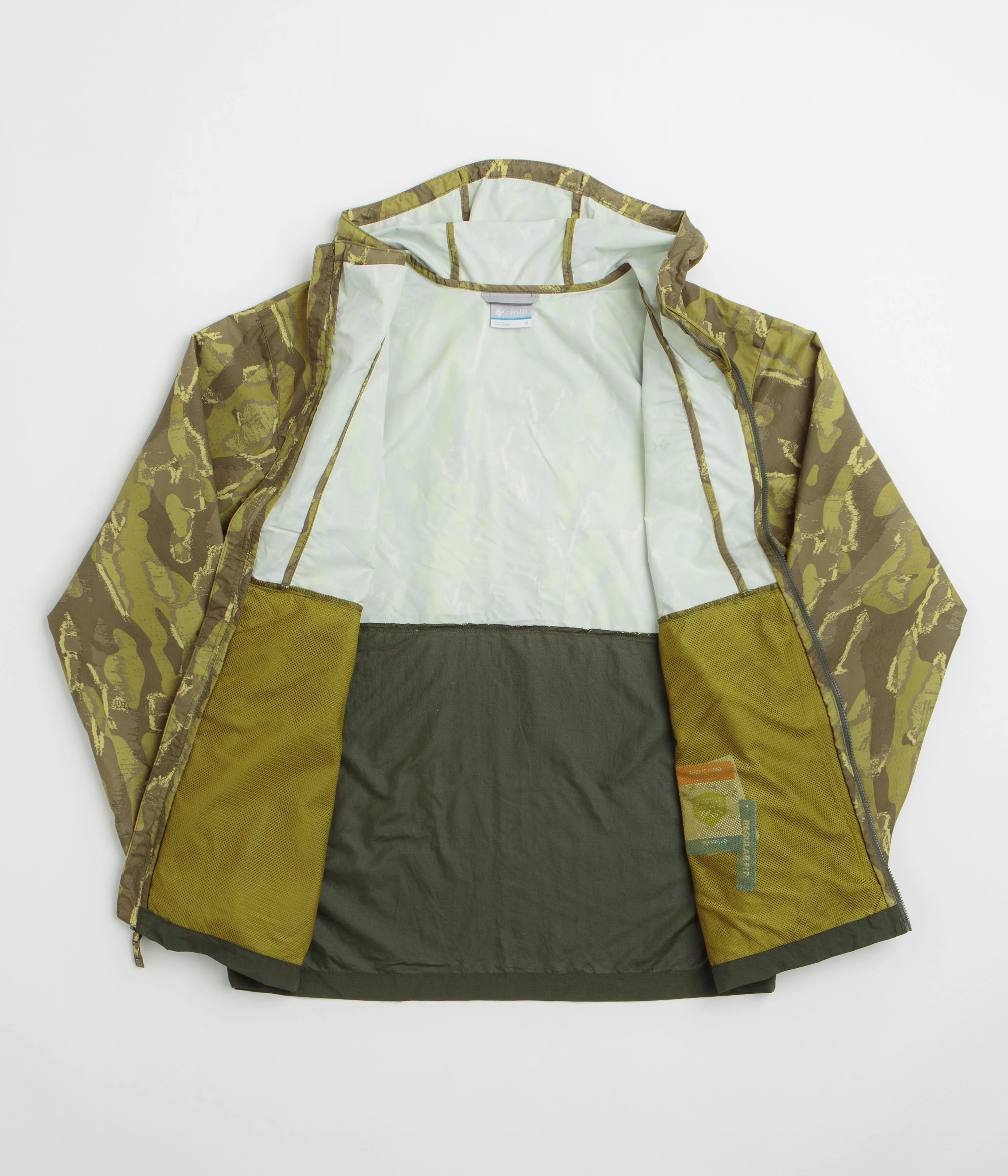 Columbia Challenger II Printed Windbreaker Jacket - Mossy Green Treebark / Greenscape - Image 2